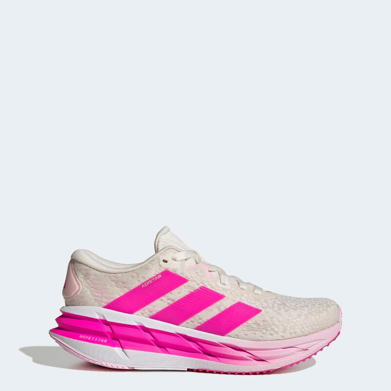 Încălțăminte de alergare cu amortizare stabilă ADIDAS ADISTAR 4 Alb-Roz Damă