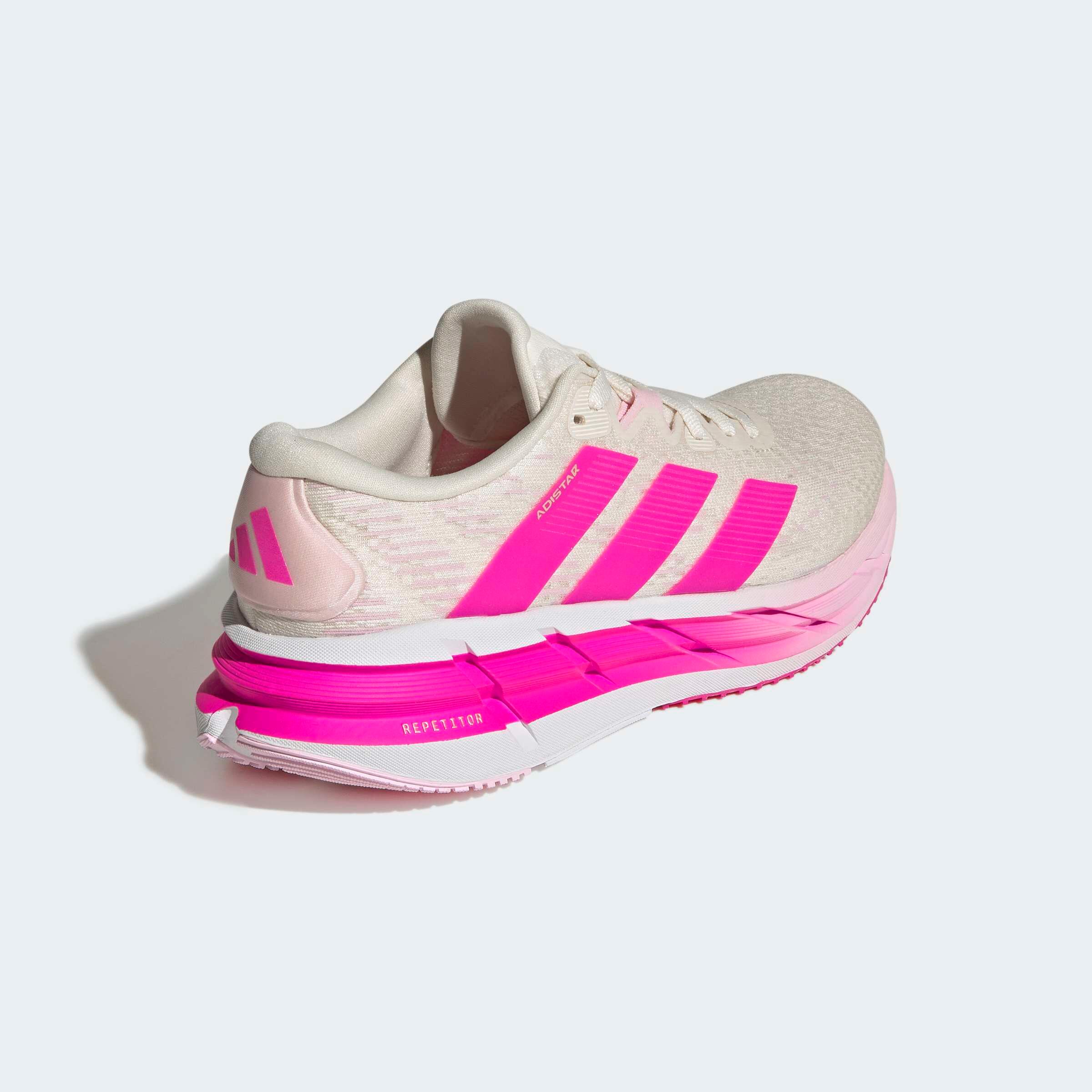 Stabiler gedämpfter Laufschuh für Frauen, adidas Adistar 4 weiss rosa 9/9