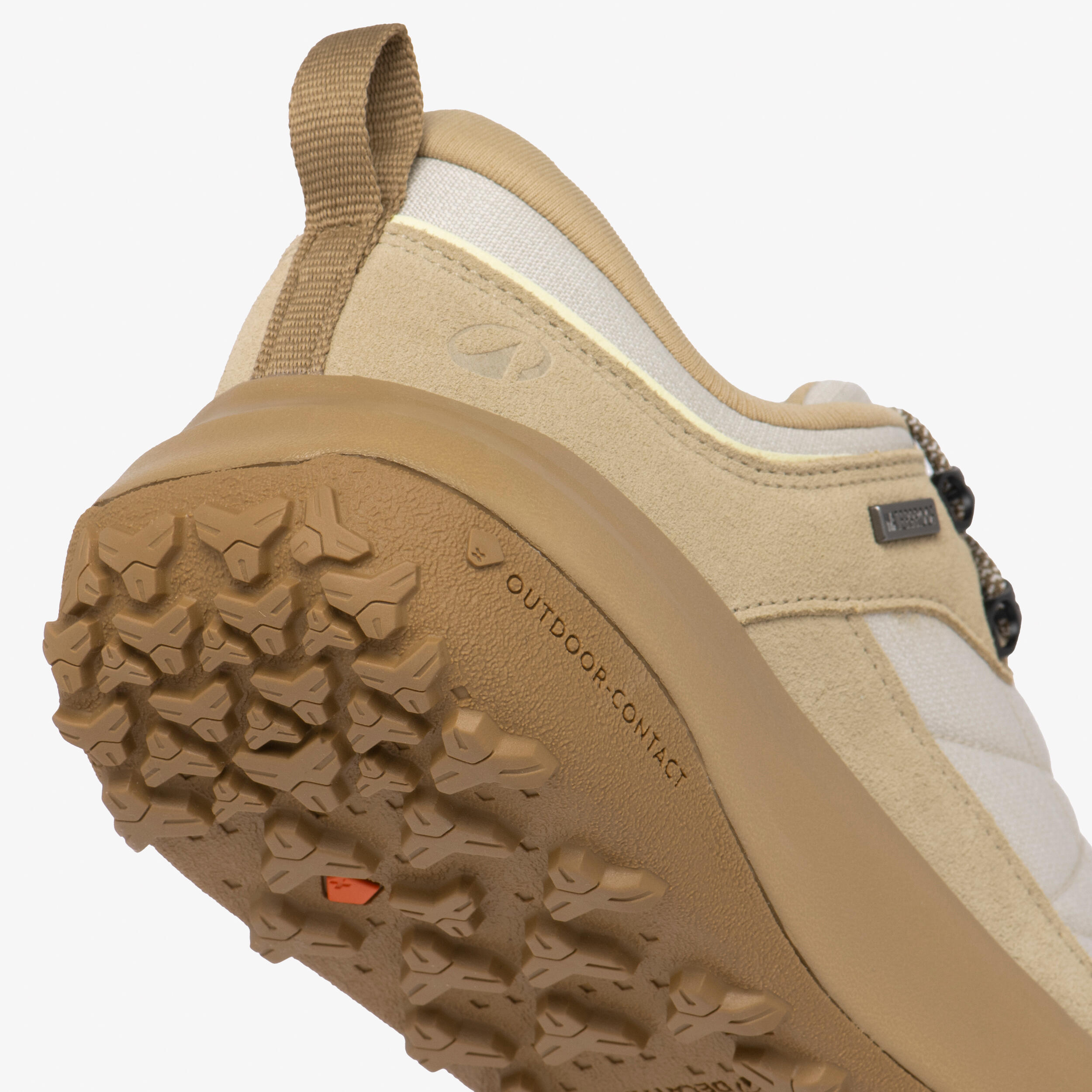 Botas de Caminhada Mulher NH500 Impermeáveis Couro WP Bege 5/7