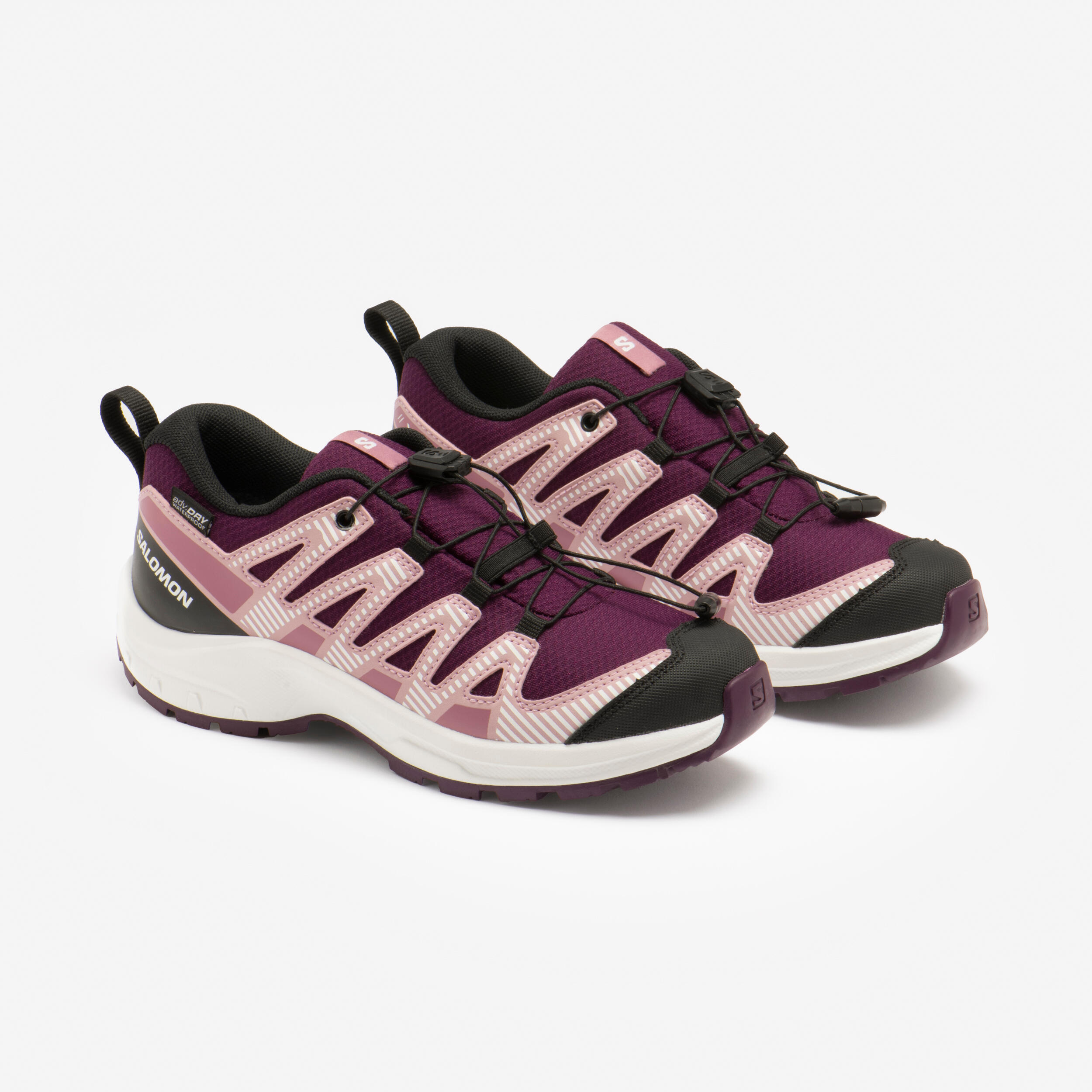 Chaussures imperméables de randonnée enfant 31-39, Salomon XA PRO 3D rose 2/6