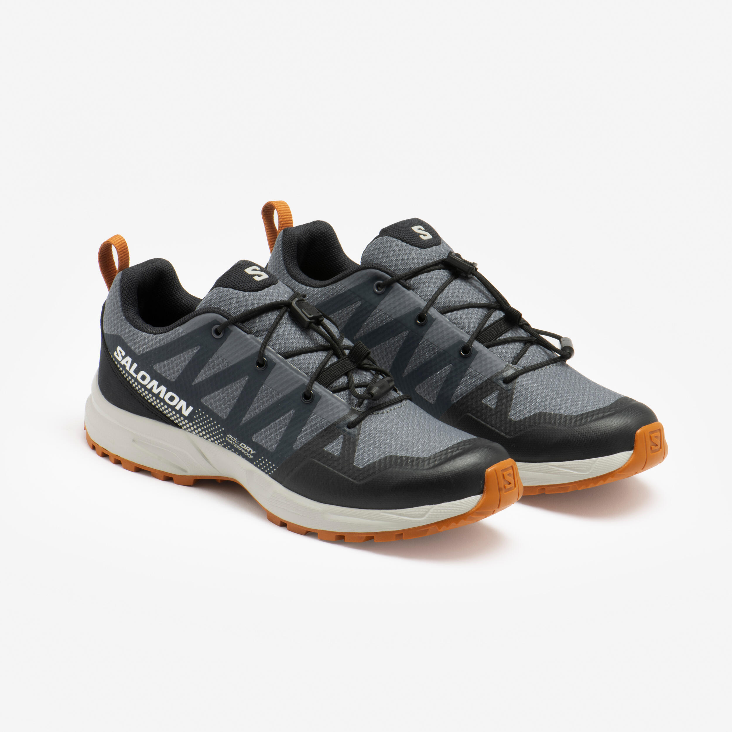 Chaussures de randonnée imperméables enfant, Saliba bleu/gris du 31 au 38 2/6