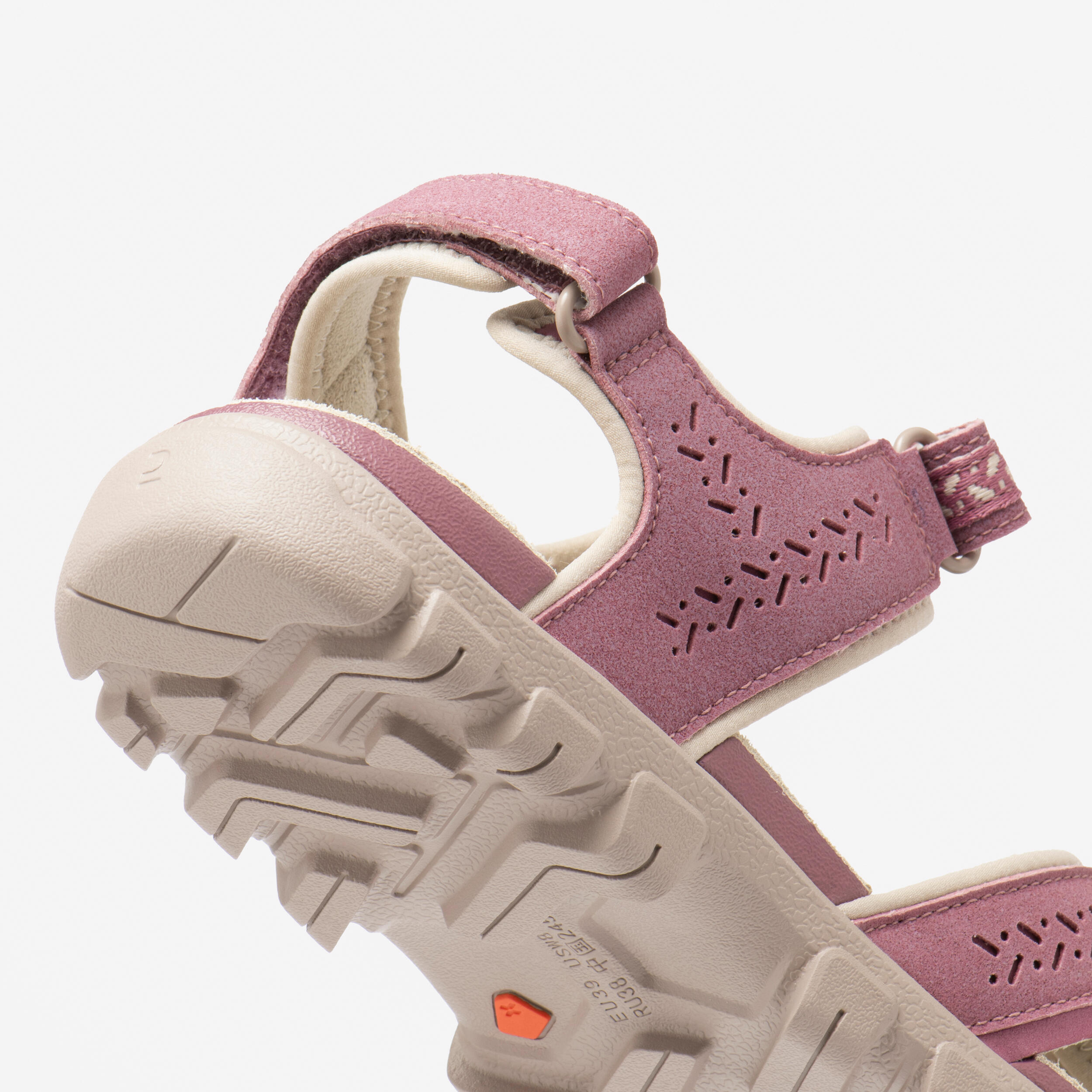 Sandalias de senderismo mujer - NH500 piel violeta  7/8