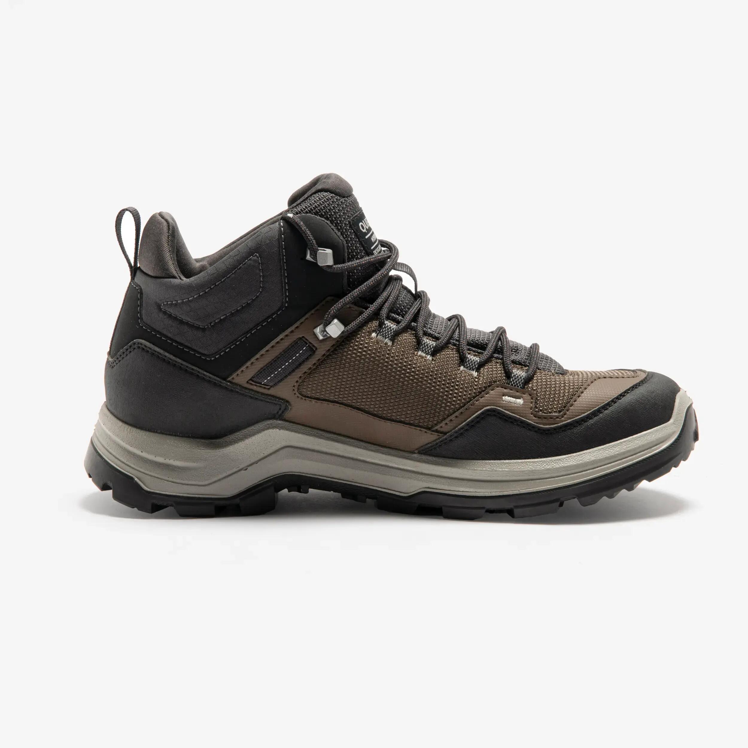 Men’s waterproof hiking boots, MH100 - Brown -  3
