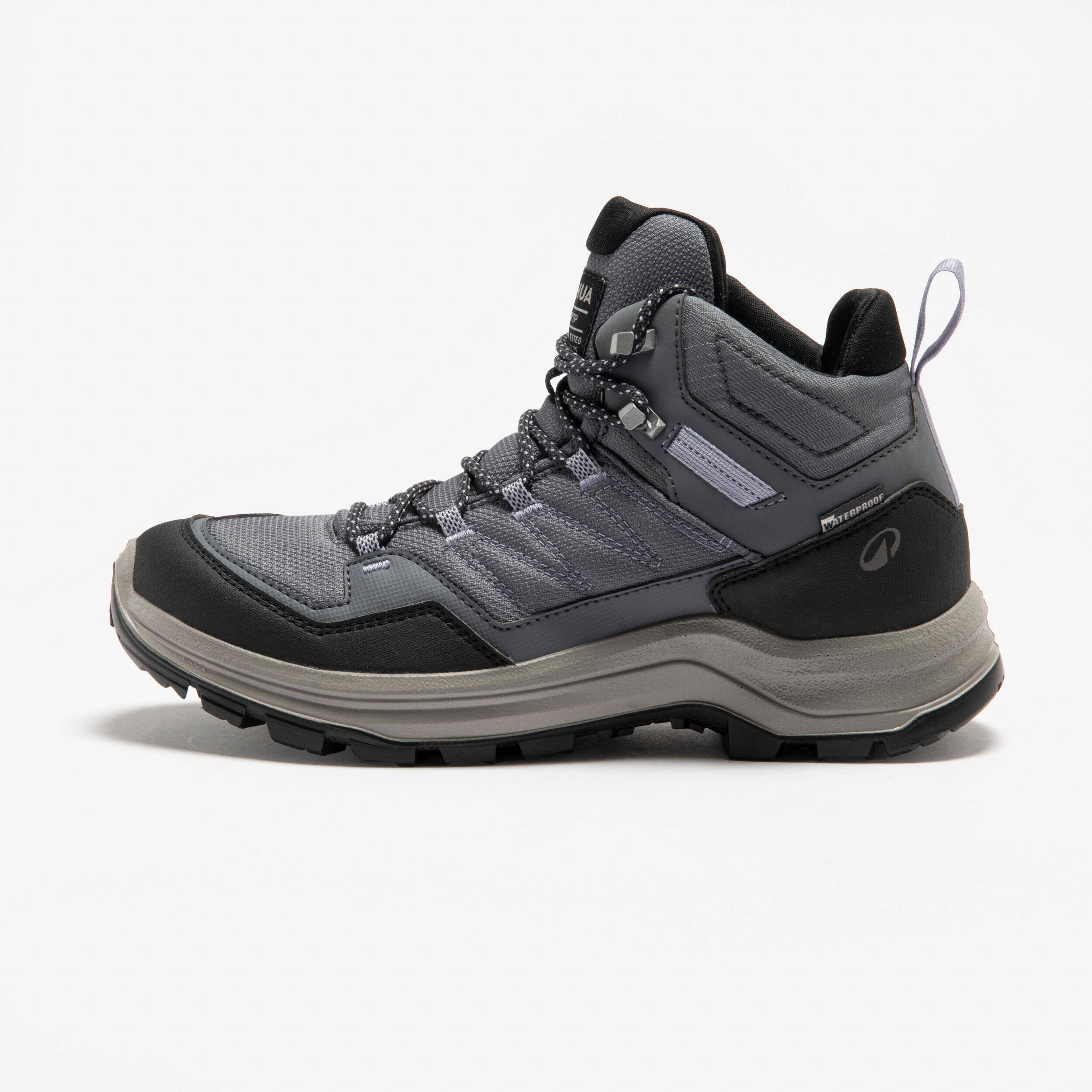 Women’s waterproof hiking boots, MH100 - Grey -  1