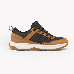 Chaussures de randonnée imperméables homme, NH500 Cuir WP marron gris