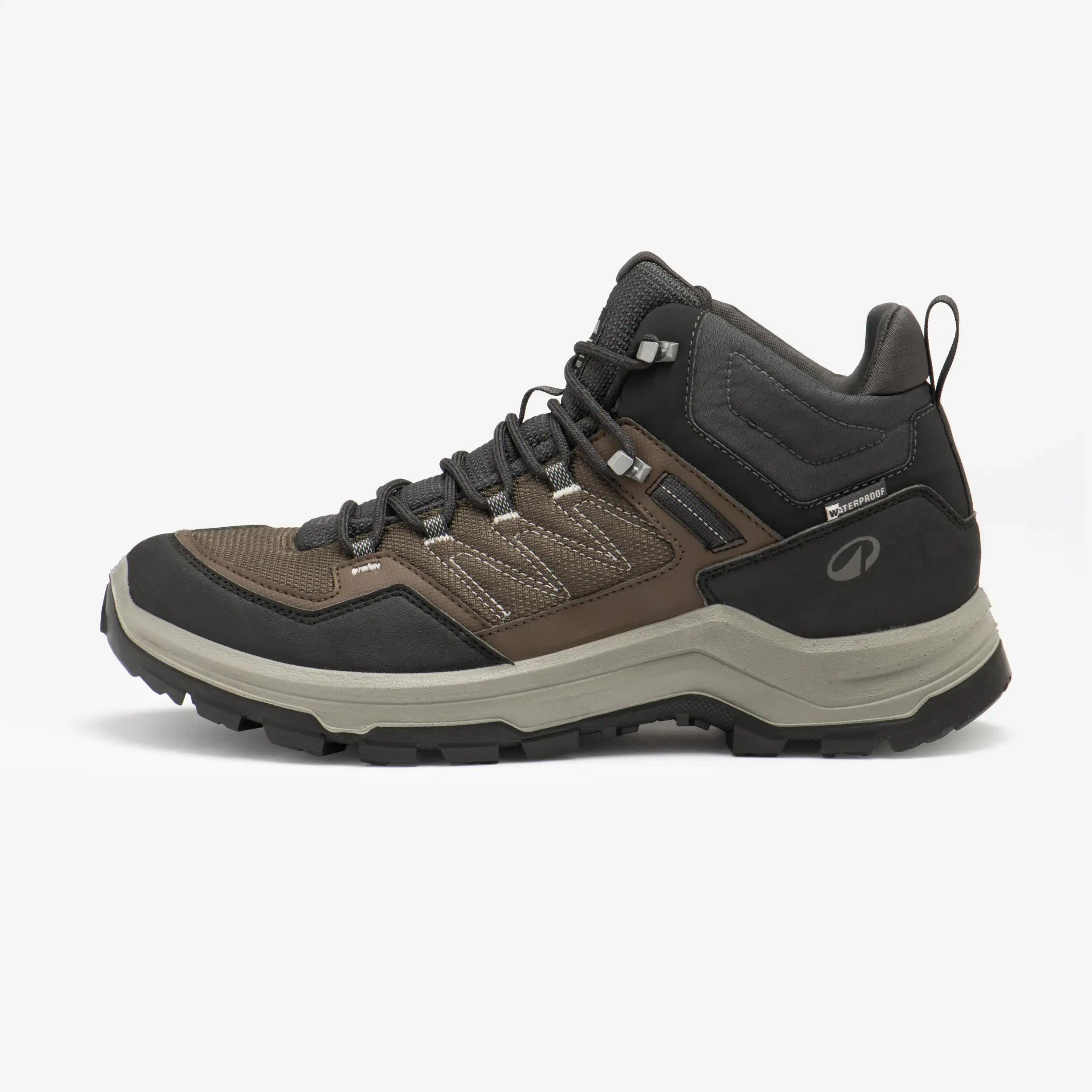 Men’s waterproof hiking boots, MH100 - Brown -  1
