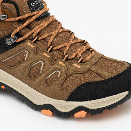 Черевики жіночі MH500 для гірського туризму водонепроникні коричневі