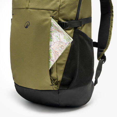 Рюкзак Arpenaz 100 для туризму 27 л зелений/хакі
