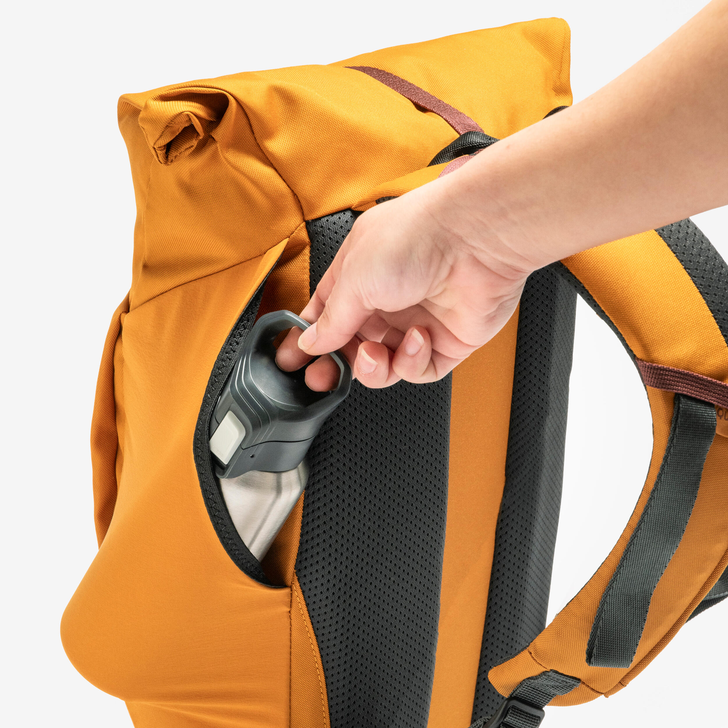 Sac à dos de randonnée 16+4L, Escape 500 Rolltop marron 6/10