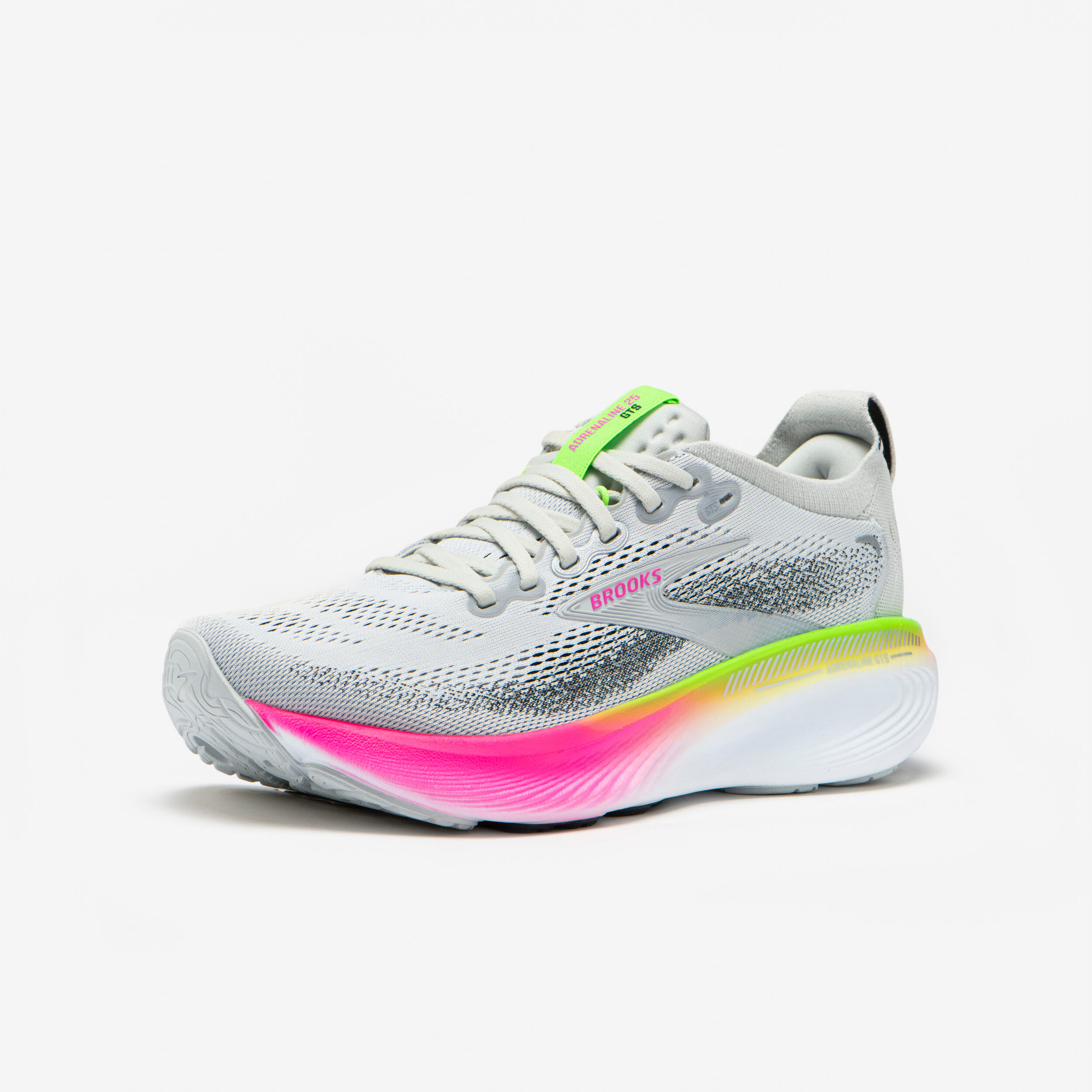 Chaussure de running femme Brooks Adrénaline GTS 25 gris et rose 2/7