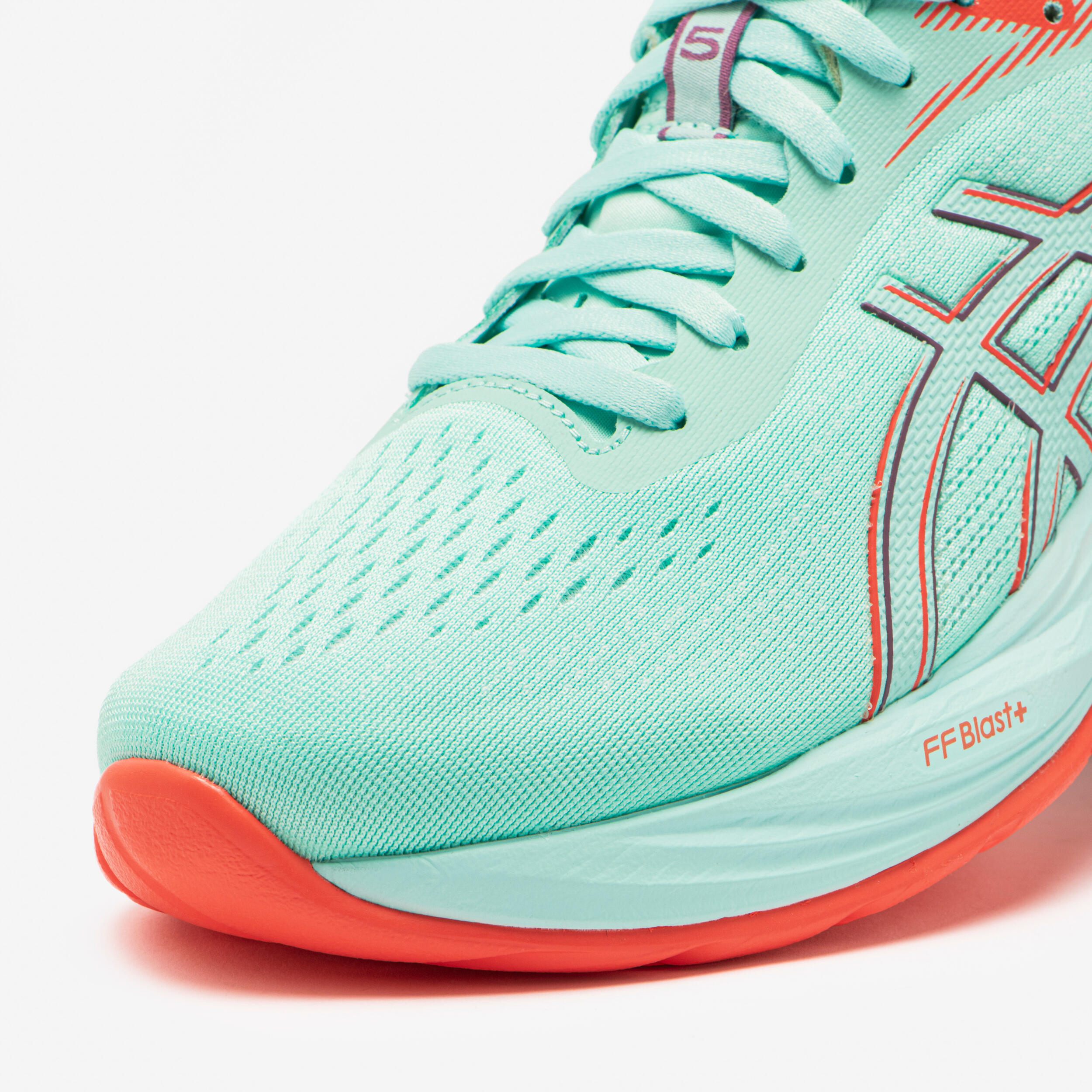 Damen-Laufschuh, Asics Gel Stratus 5 türkis und orange 9/13