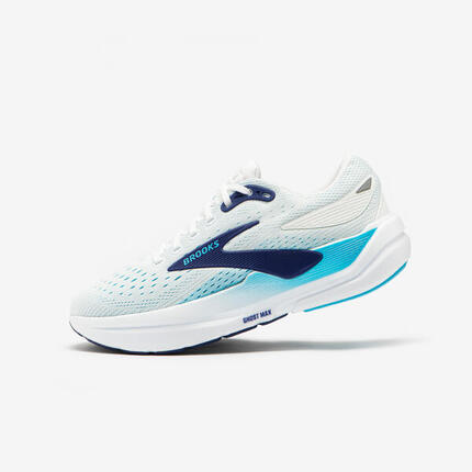 Zapatillas de running hombre, Brooks Ghost Max 3 blanco y azul
