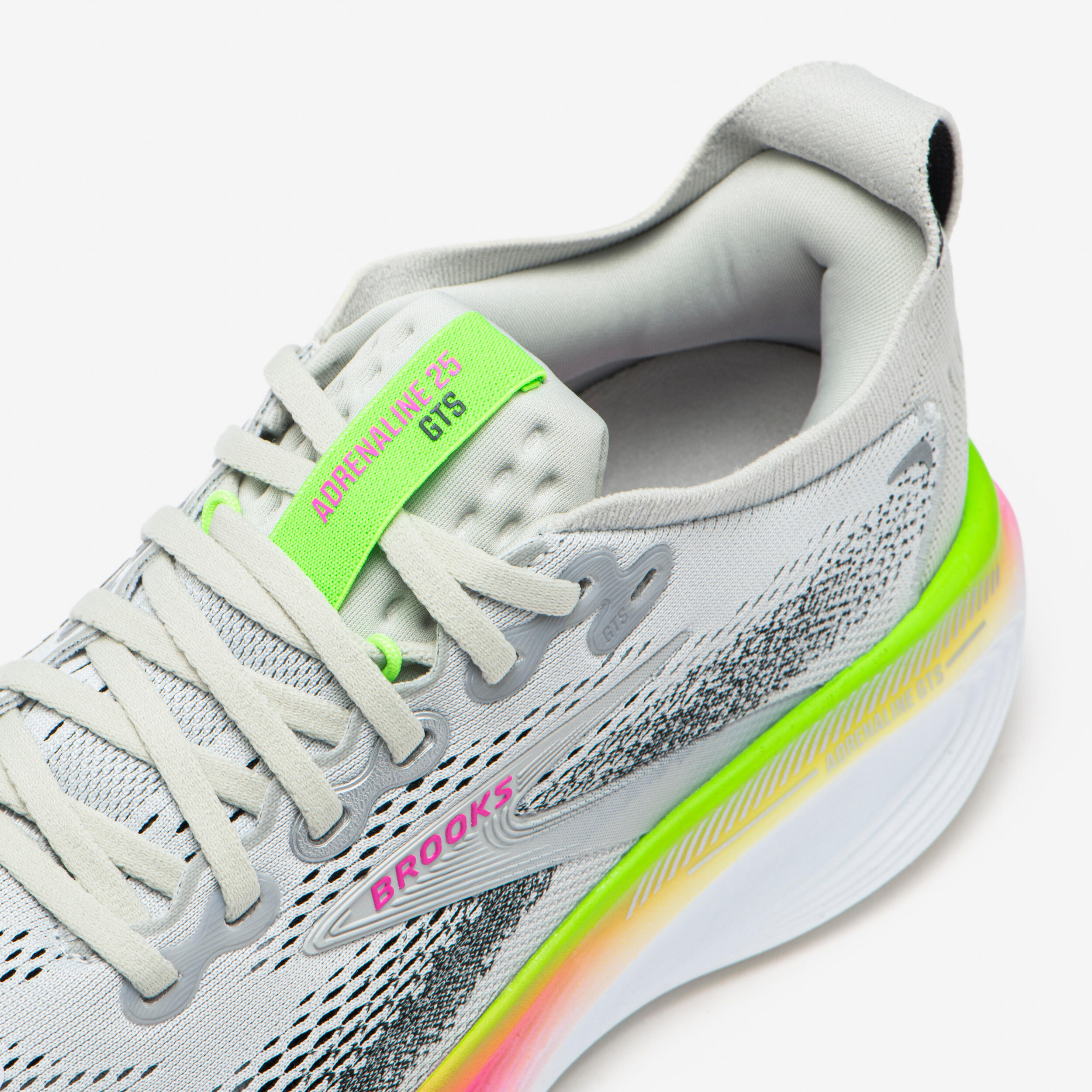 Chaussure de running femme Brooks Adrénaline GTS 25 gris et rose 6/7
