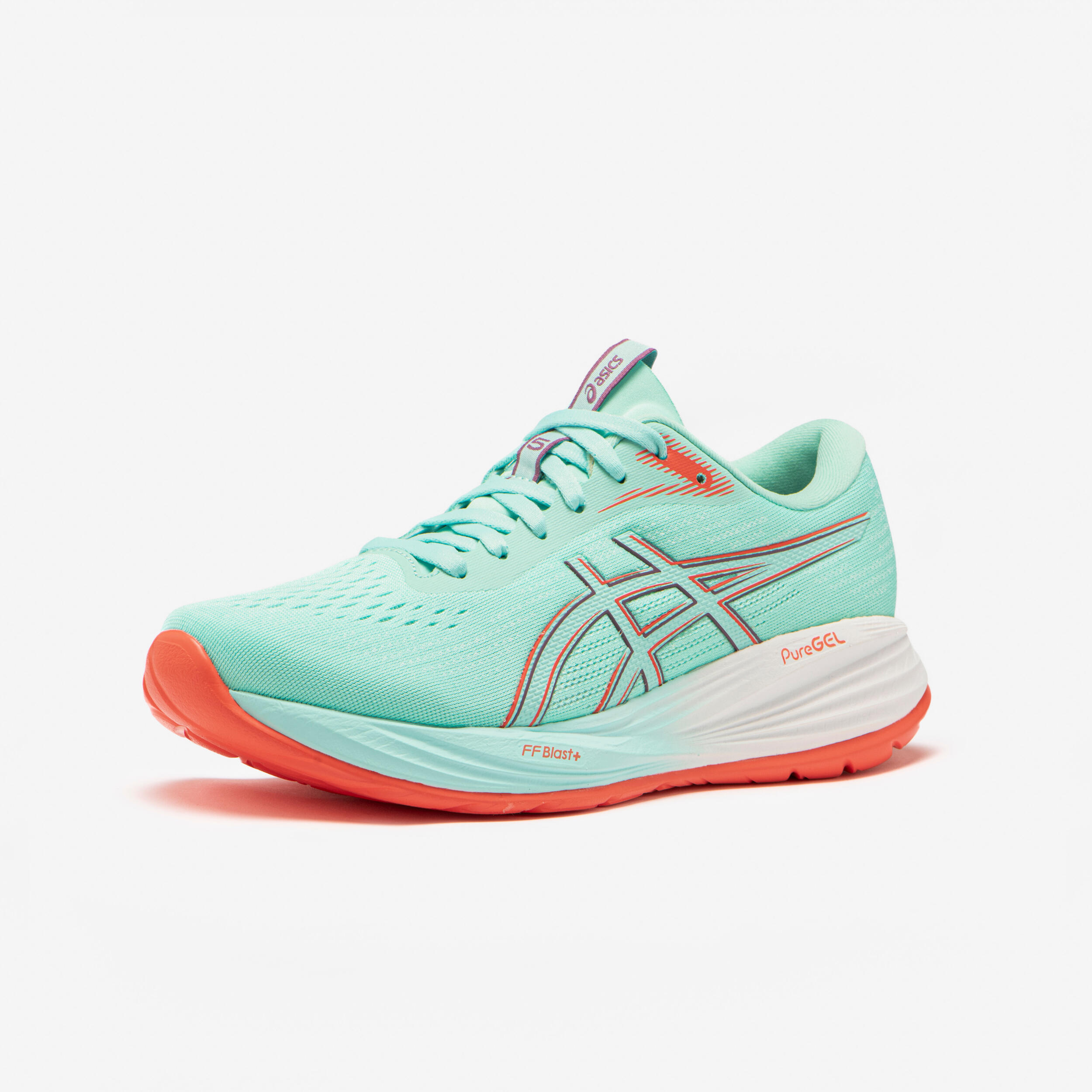 Damen-Laufschuh, Asics Gel Stratus 5 türkis und orange 3/13