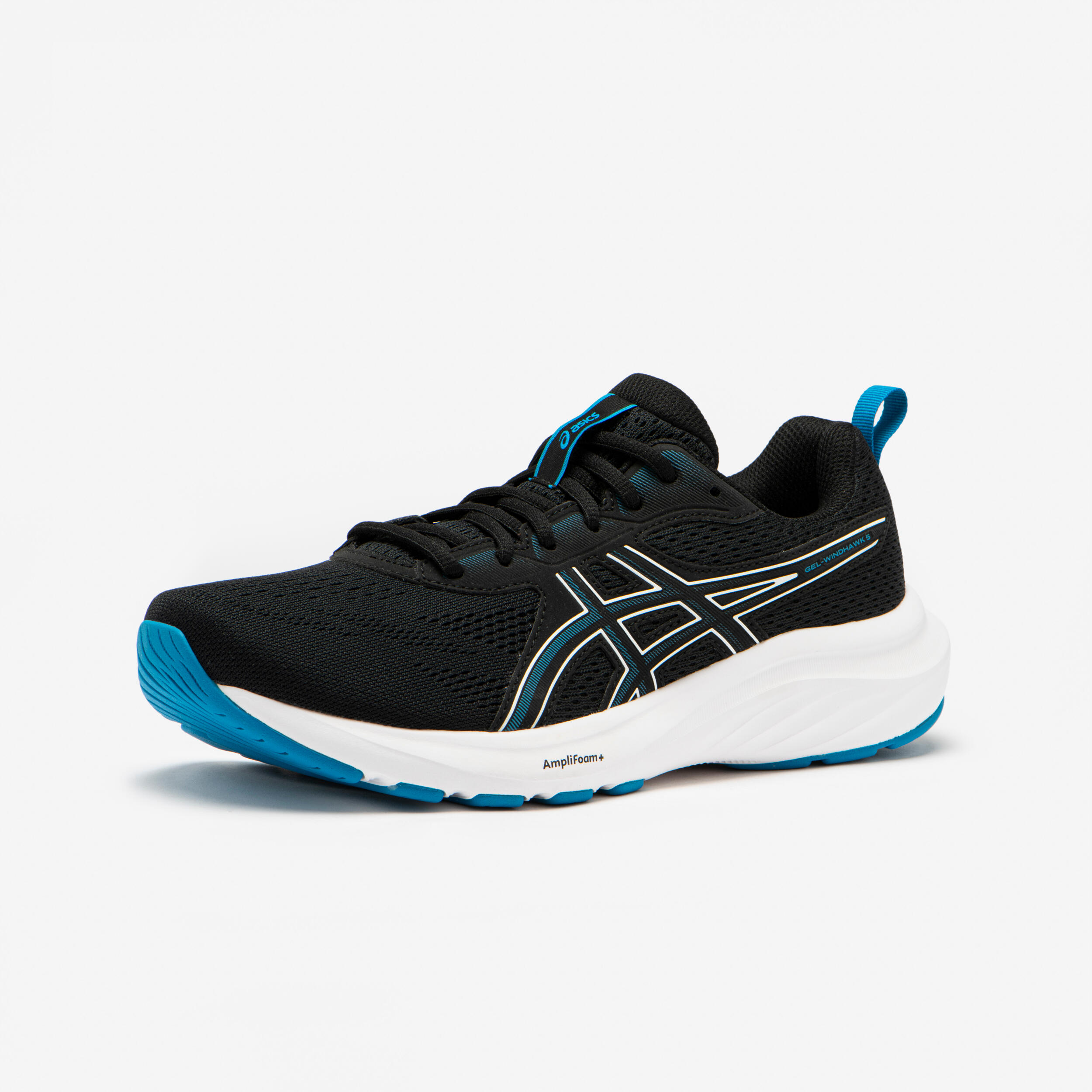Herren-Laufschuh, Asics Gel-Winhawk schwarz und blau 2/7
