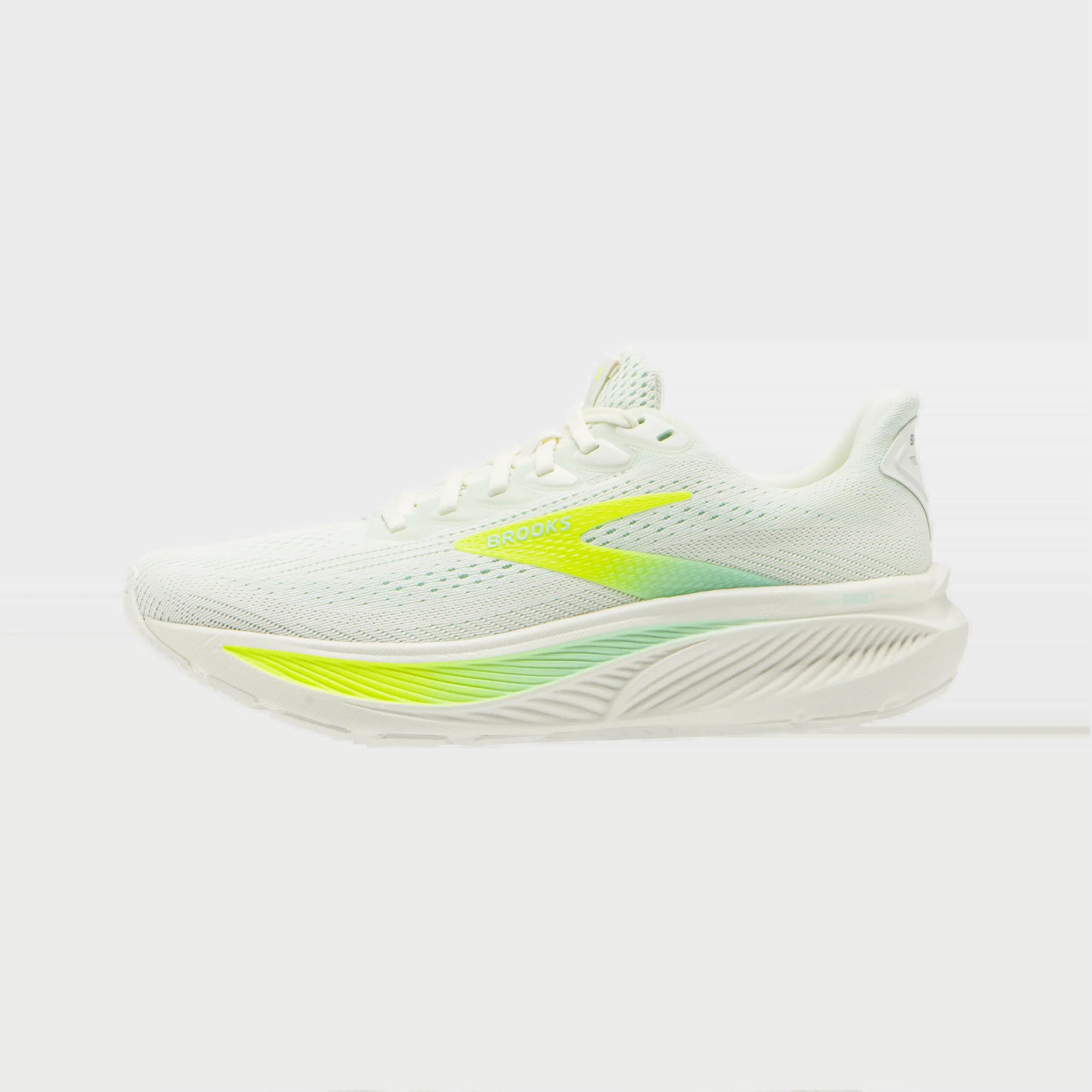 Încălțăminte de alergare, Brooks Ghost 17, alb galben, damă 2/8