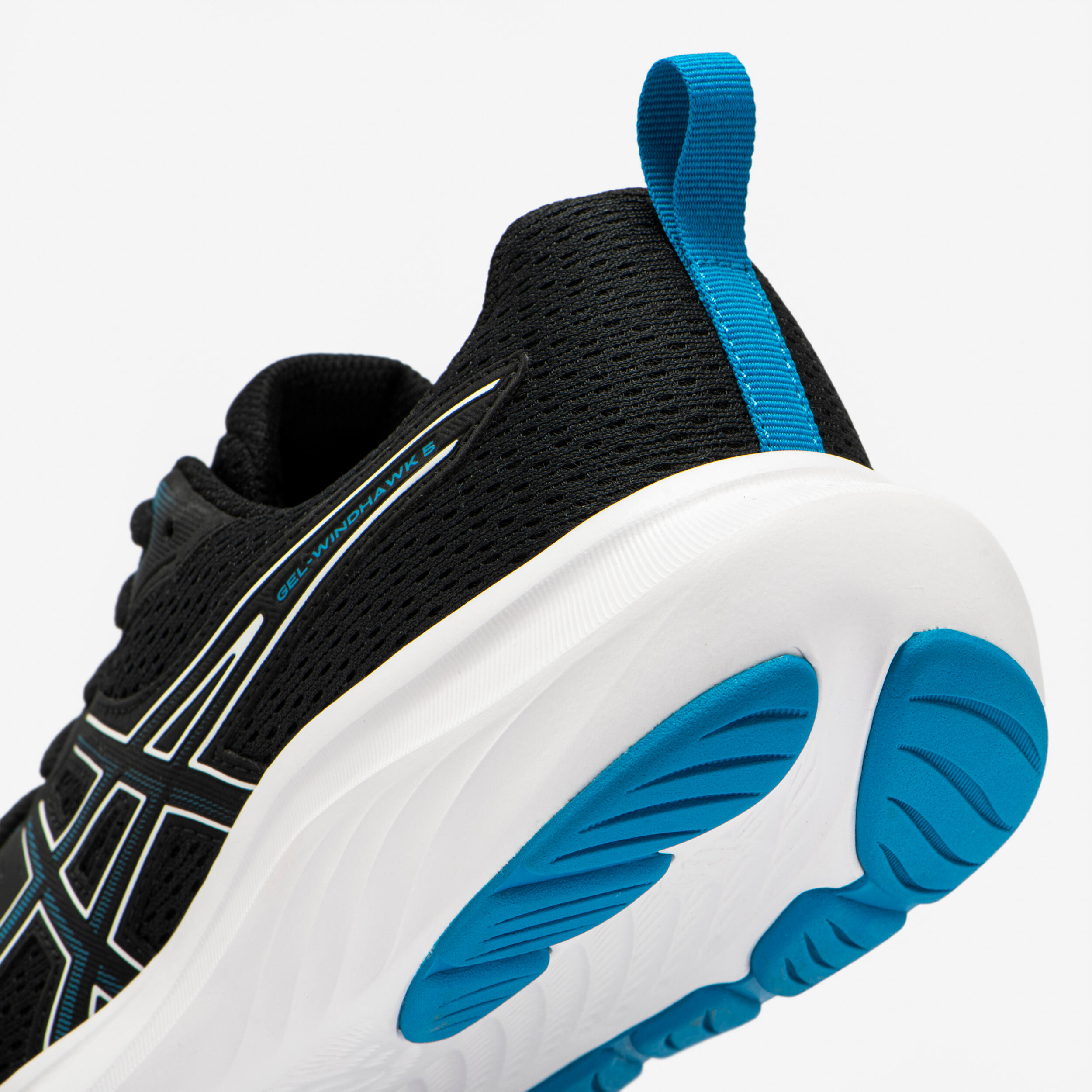 Herren-Laufschuh, Asics Gel-Winhawk schwarz und blau 7/7