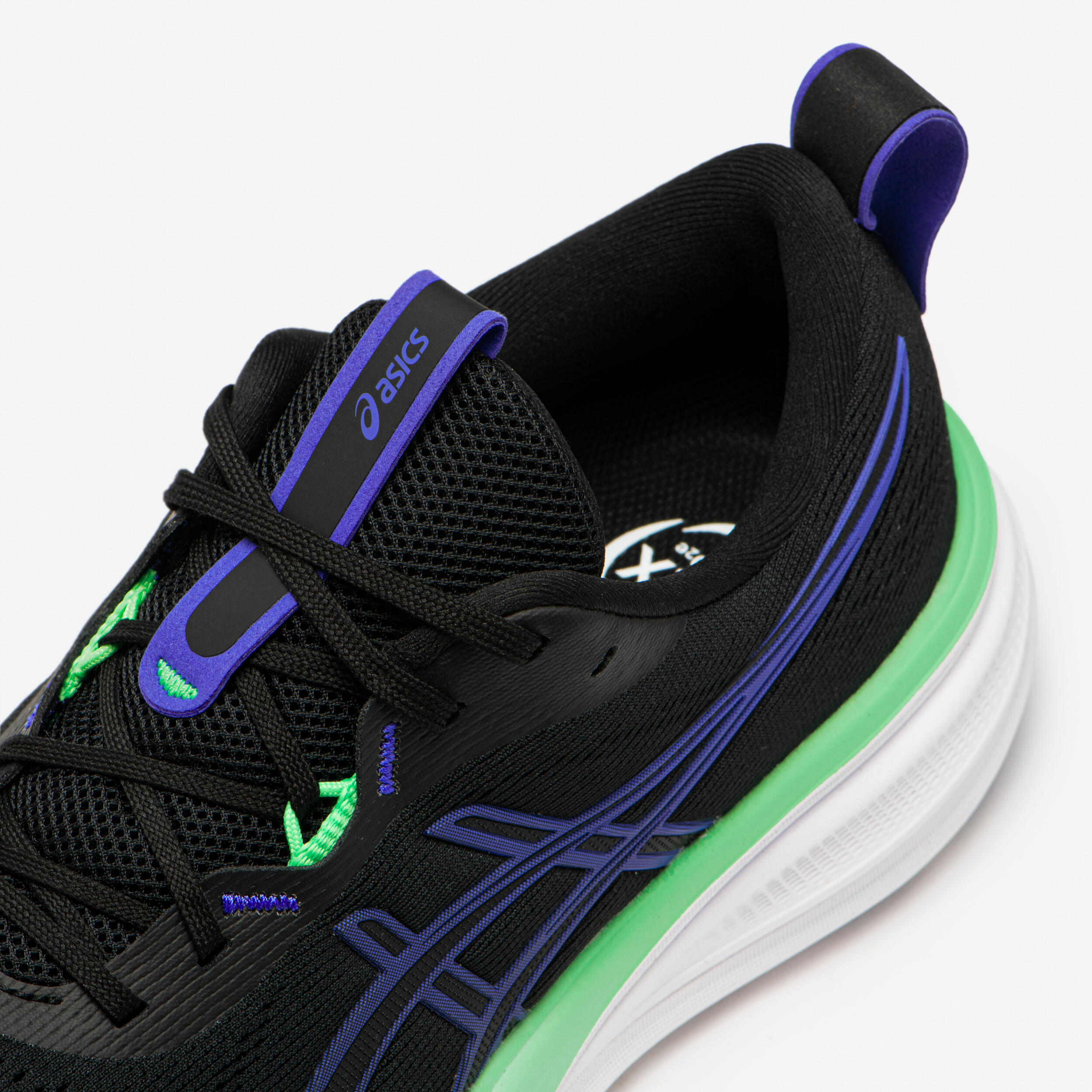 Herren-Laufschuh, Asics Gel Pulse 17 schwarz und grün 9/10