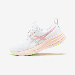 Chaussure de running femme, Asics Gel-Pulse blanc et rose