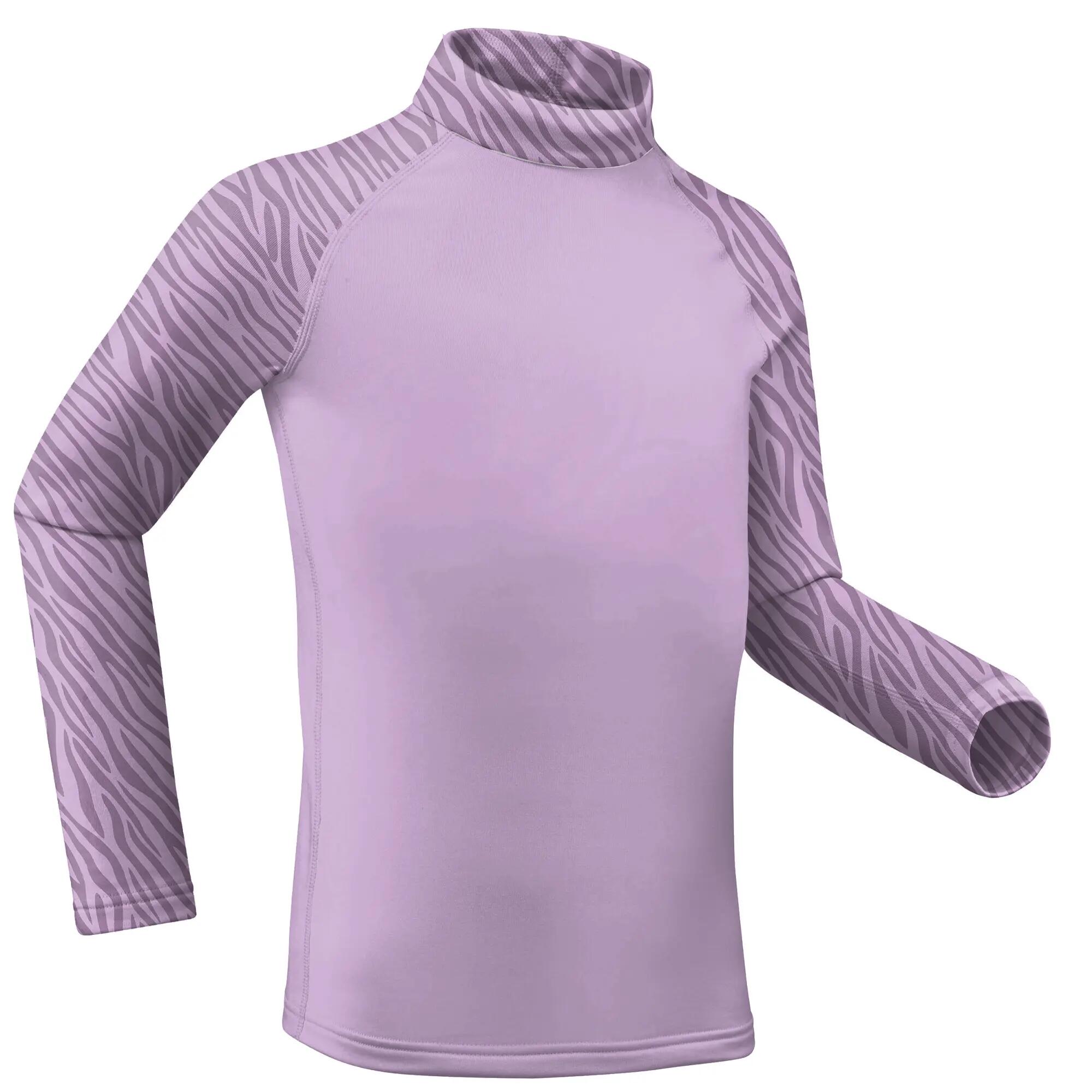 Maglia termica sci bambino 500 viola 2/10