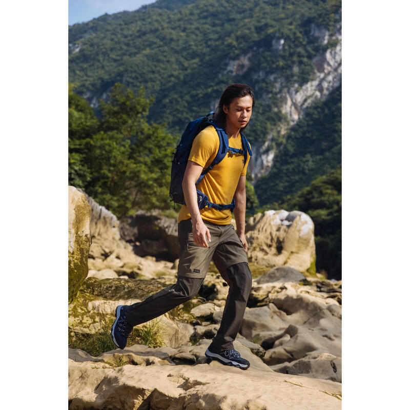 Pánské tričko na trek s krátkým rukávem z merino vlny Merino Fresh