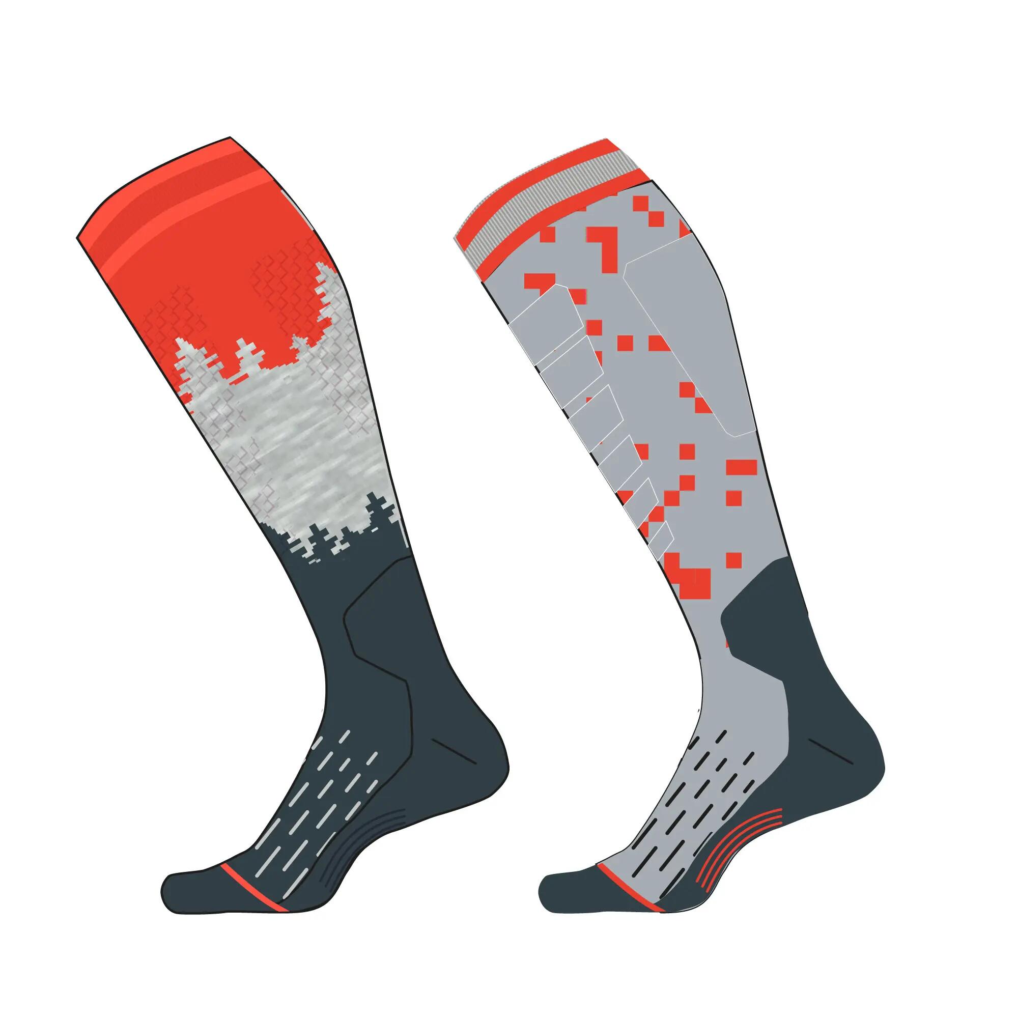 Kids’ Warm Ski Socks x2 pairs, 500 2/17