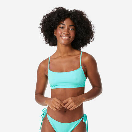 Haut de maillot de bain brassière surf femme, Bralette bleu marine