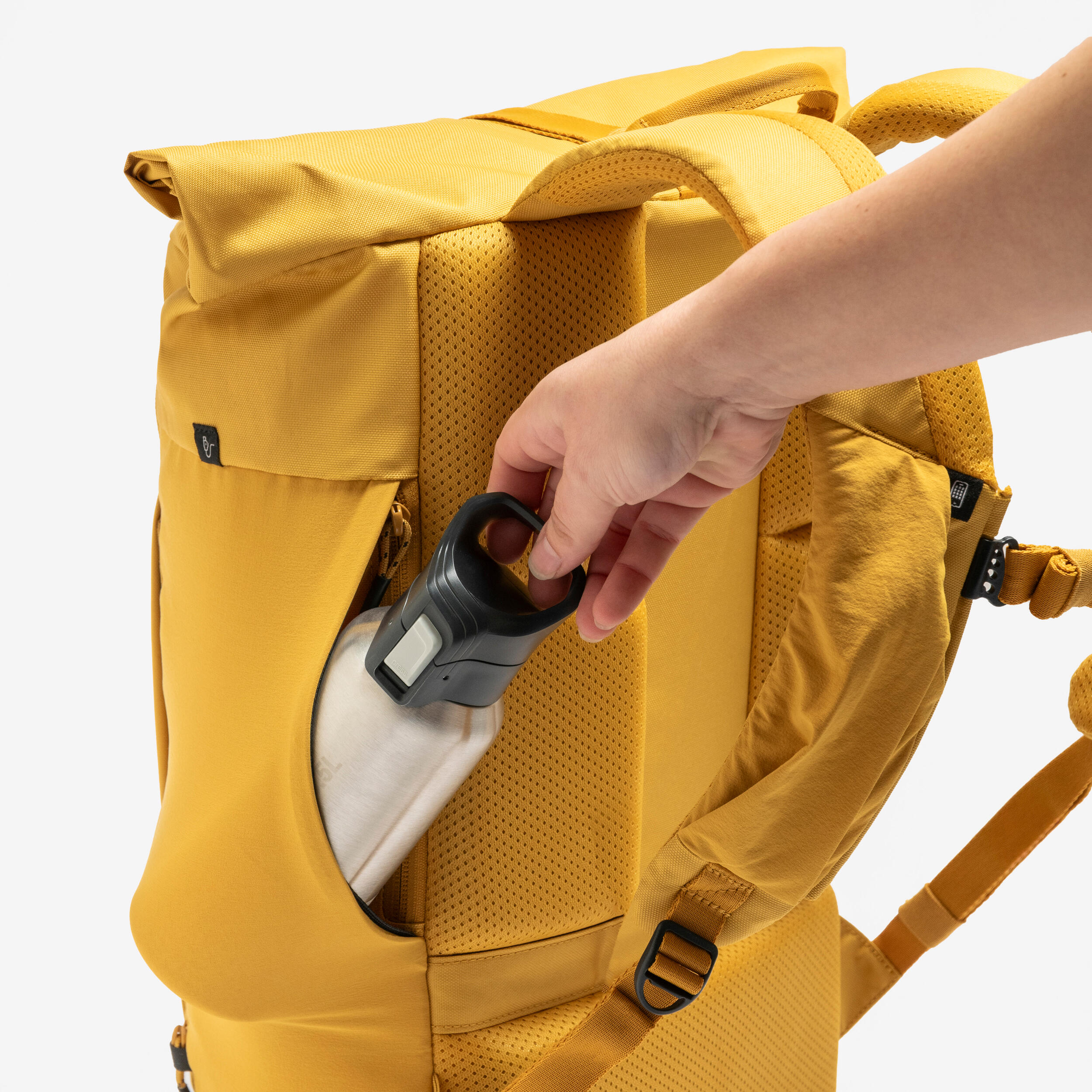 Wandelrugzak 23 l Escape 500 Rolltop geel 10/14