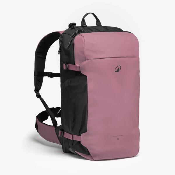 QUECHUA Mochila de viaje con apertura tipo maleta 30 l, Travel 500 Organizer gris