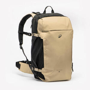 Mochila de montaña y viaje apertura tipo maleta 30L Travel 500 Organizer beige