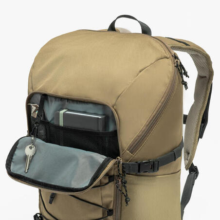 Рюкзак Arpenaz 500 для туризму 30 л коричневий