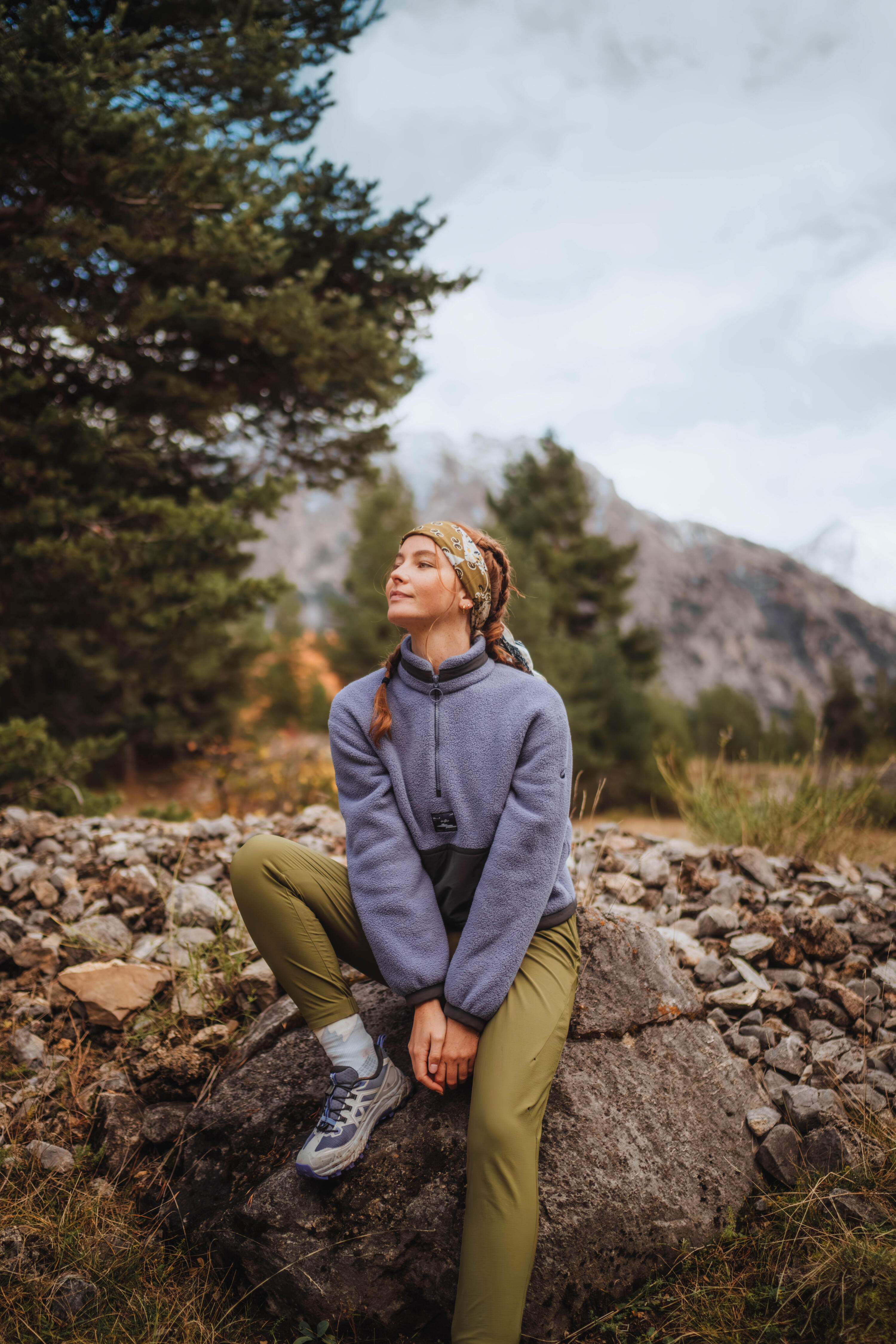 Wanderhose Damen leicht - MH500 khaki 8/11