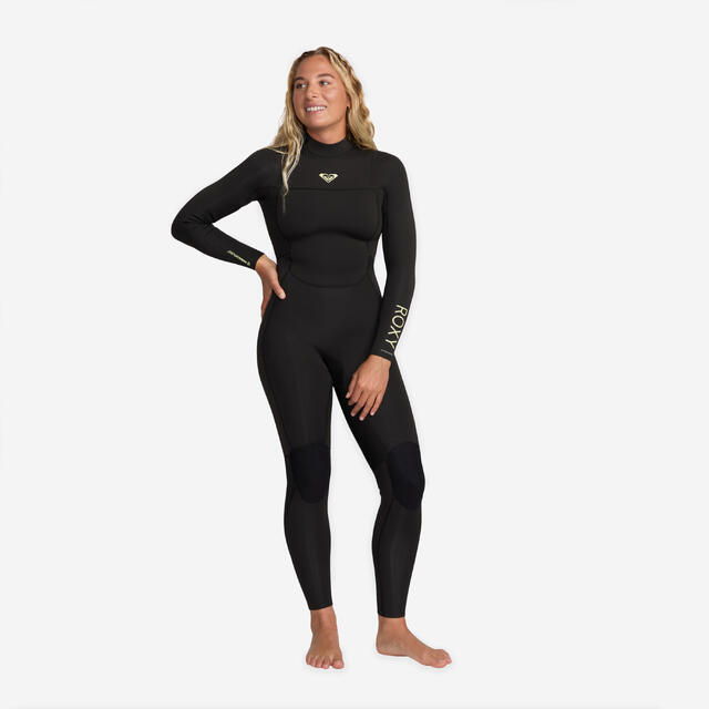Fato de Surf 3/2 mm Mulher fecho nas costas ROXY, Prologue preto