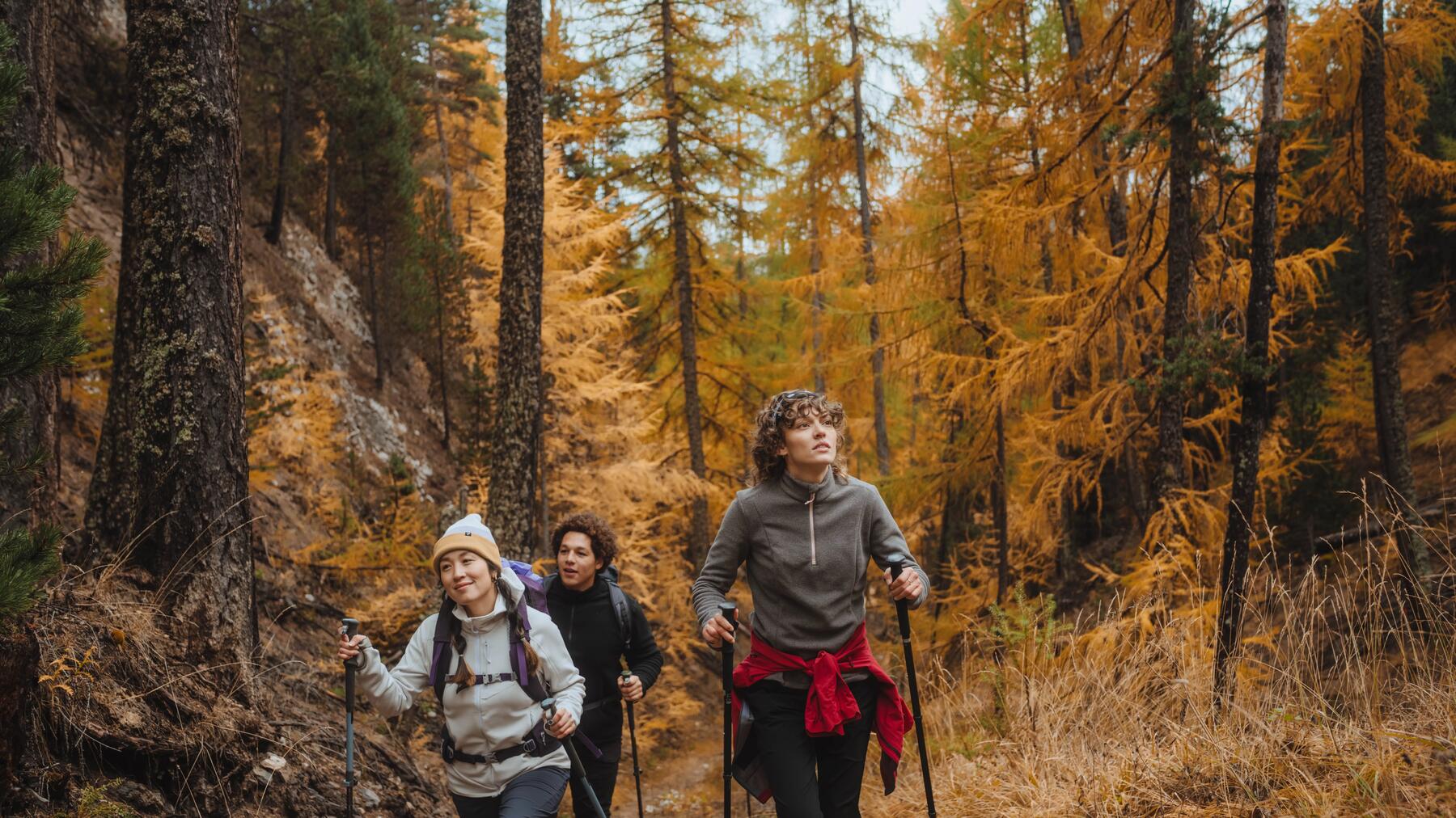 Hiking at the sunset
