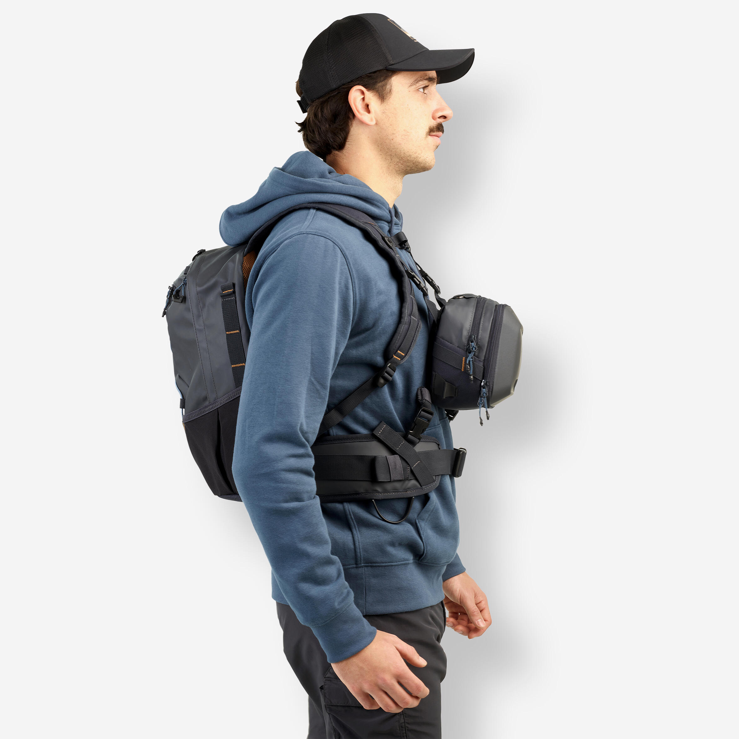 Sac à dos de pêche avec sac-poitrine 500 3/13