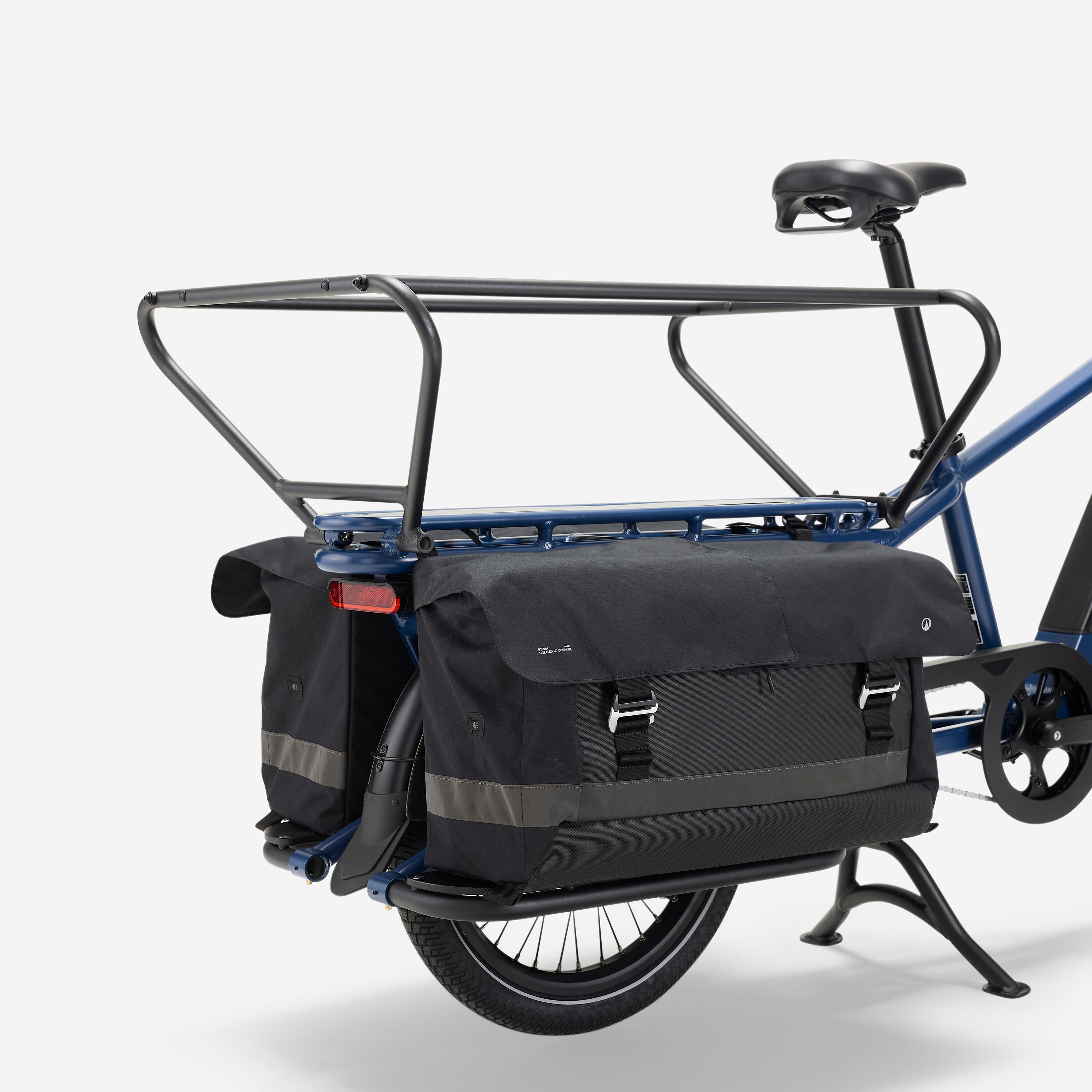 Borsa doppia bici cargo longtail E-three 500 2*50L nera 2/10
