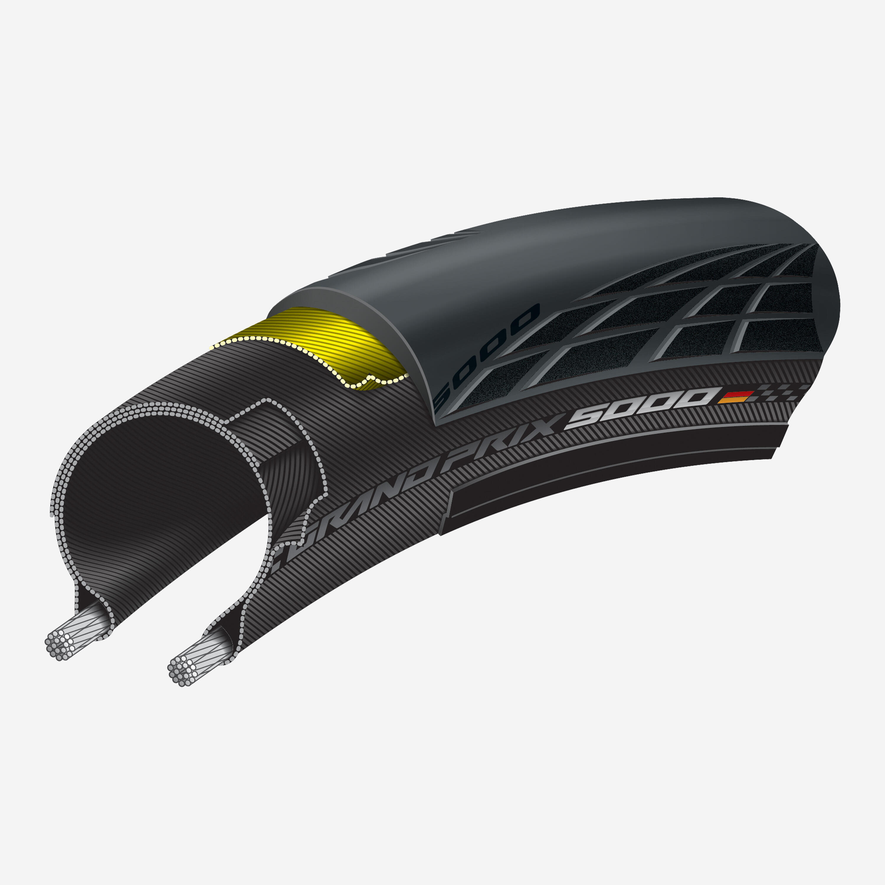 Pneu bicicleta estrada flanco flexível Continental Grand Prix 5000 700x28 preto 3/3