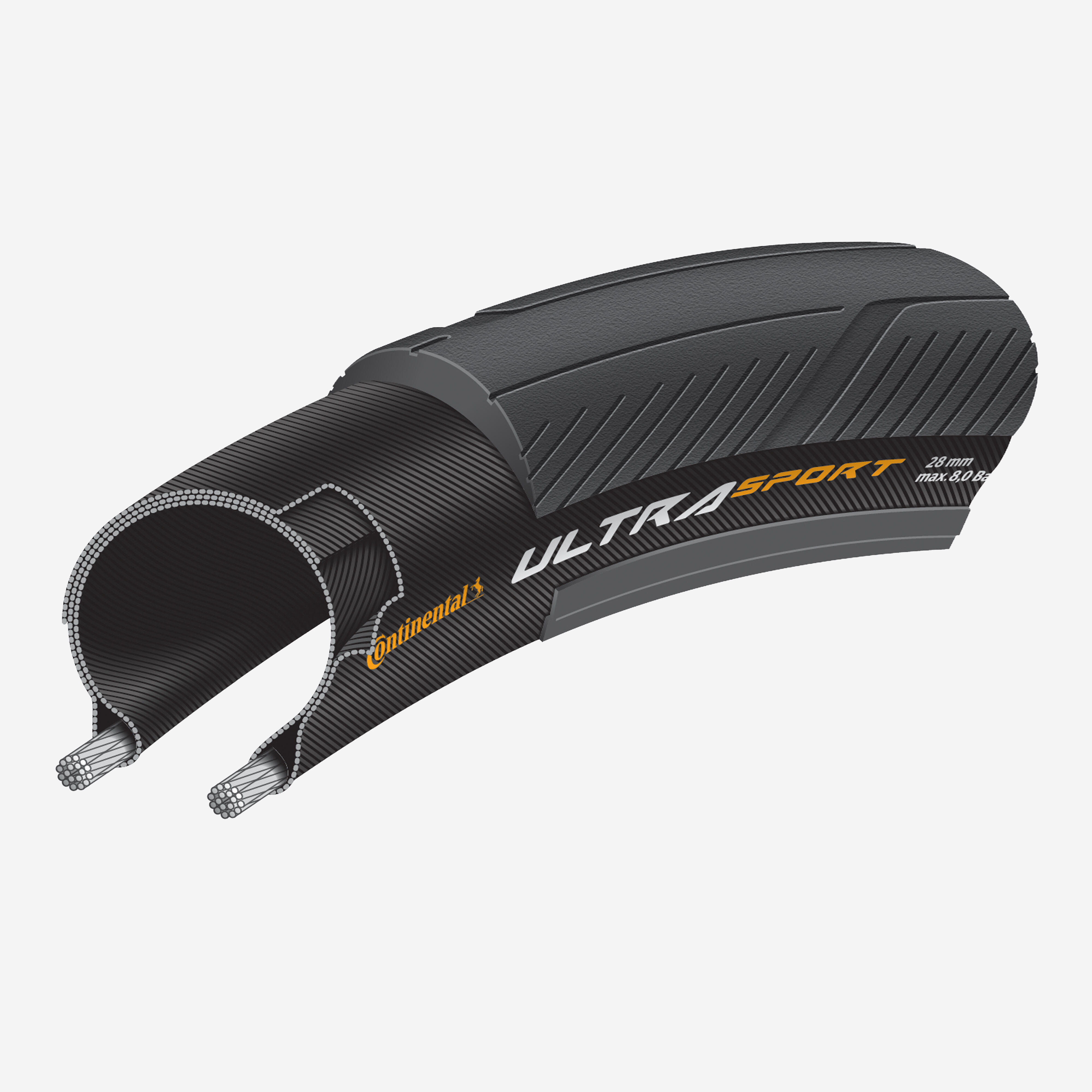 CONTINENTAL CONTINENTAL Ultra Sport III 700x28 cestný plášť kevlar čierny bez · záber 4