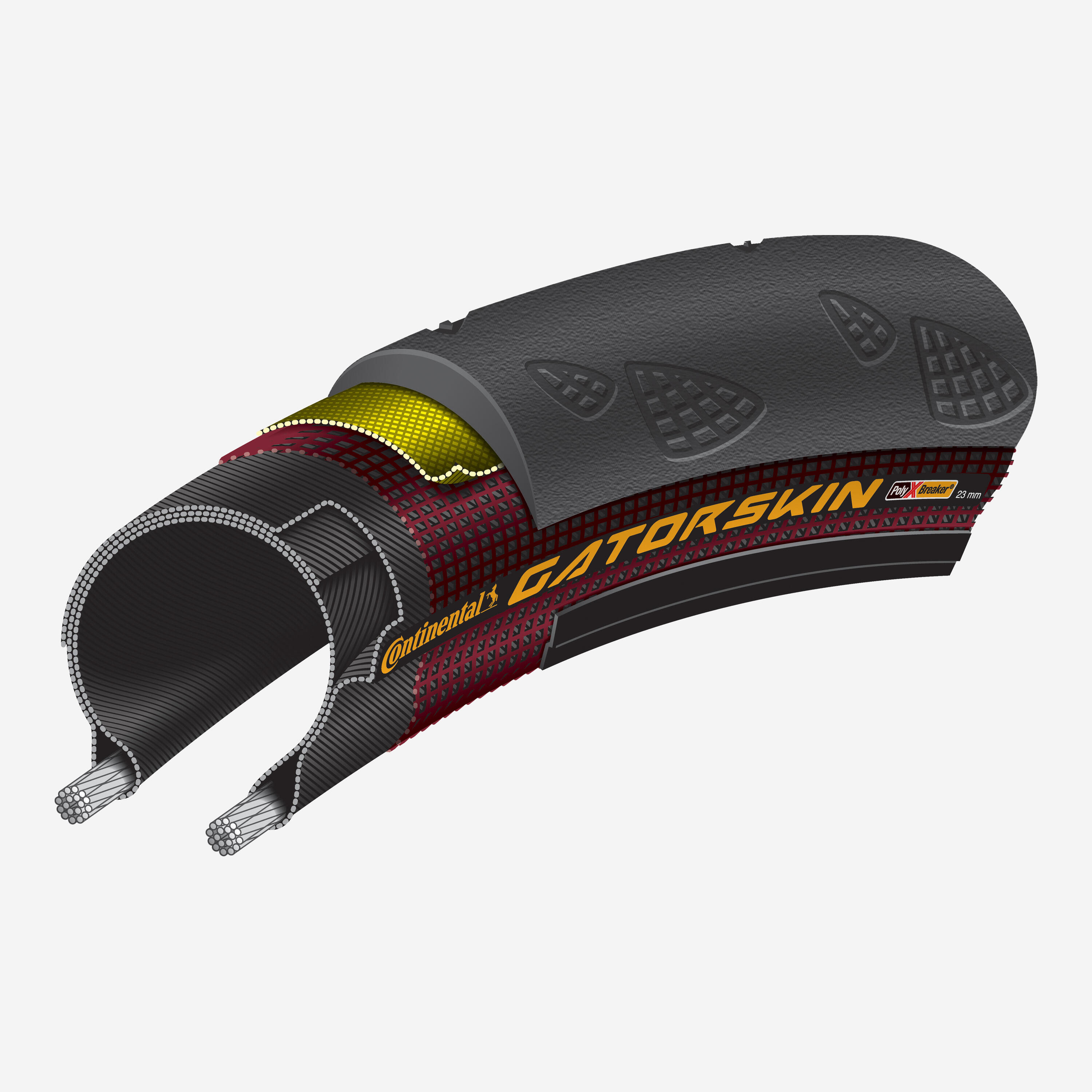 Pneu vélo route tringle souple - Continental Gatorskin 700x28 noir 3/3