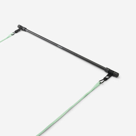 Перекладина для силових тренувань з двома стрічками-еспандерами по 10 кг