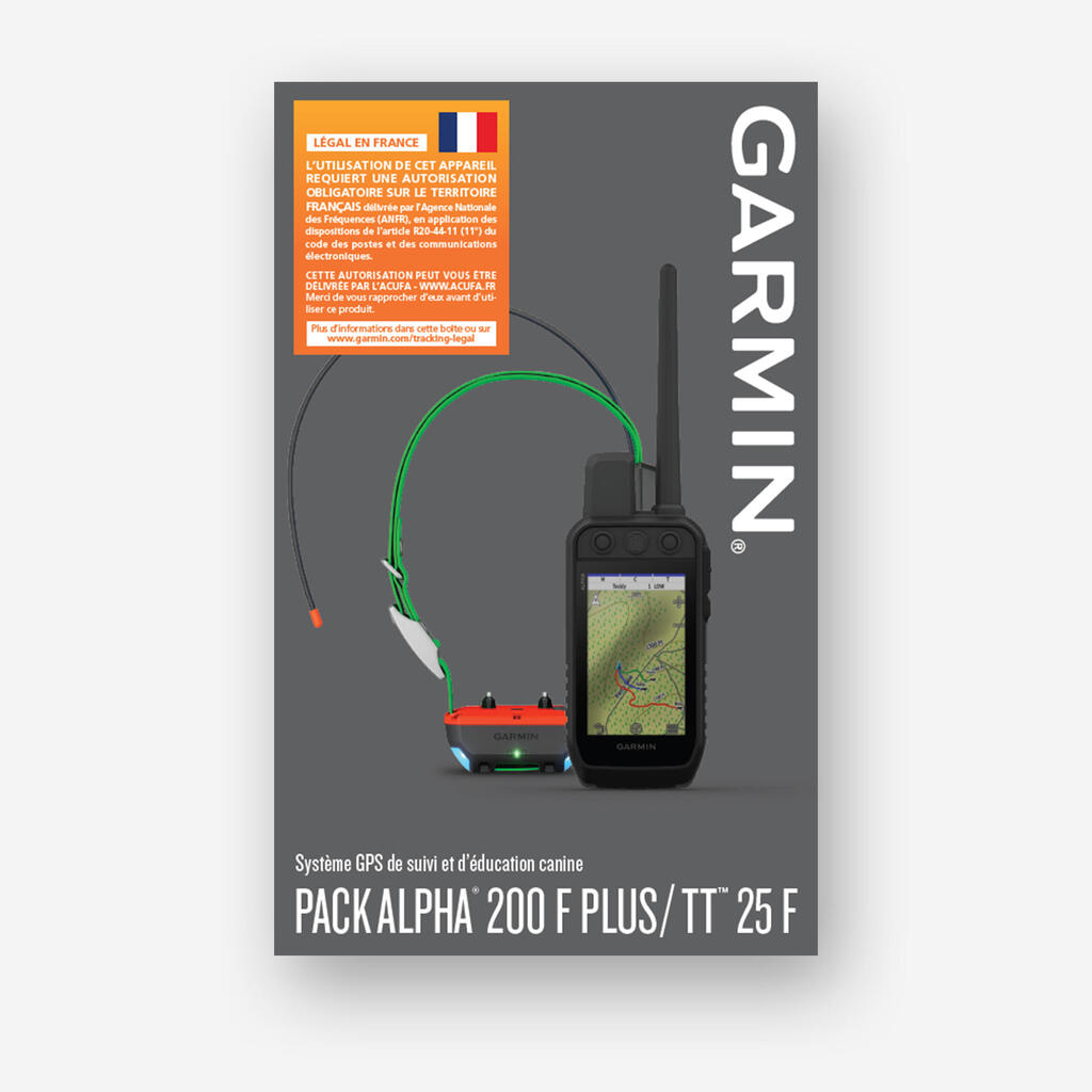Collar pack for tracking/training dogs Alpha 200 plus with TT25F collar