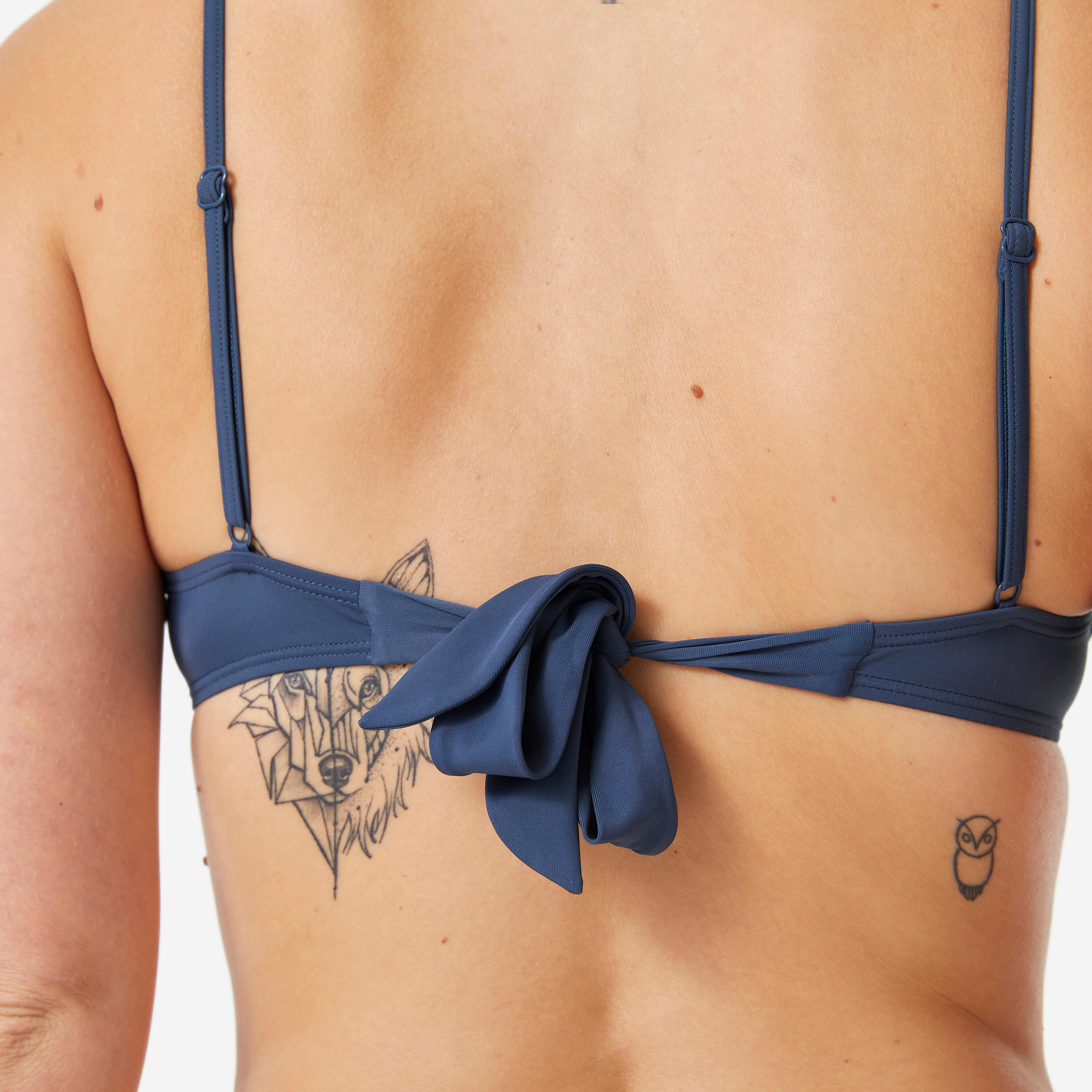 Top de bikini de surf mulher azul marinho 6/10