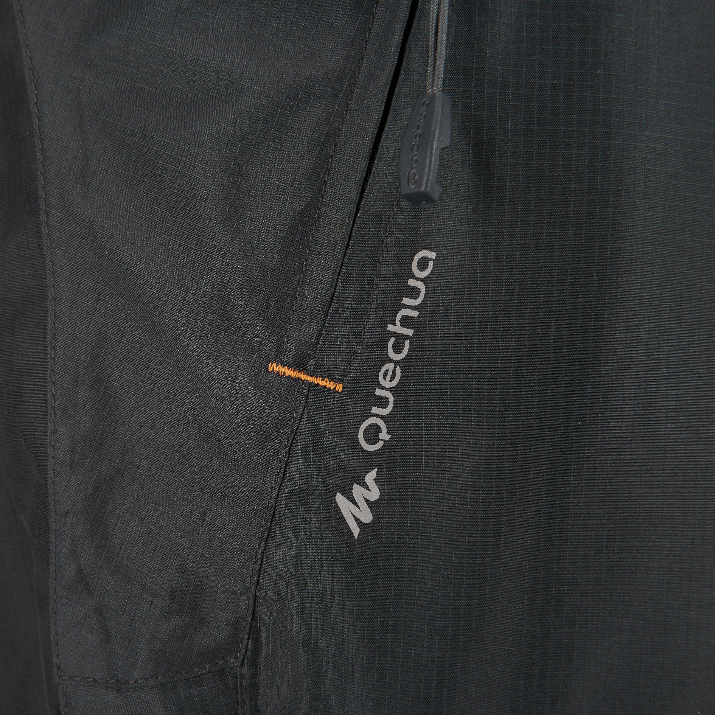 MH500 Men's Waterproof Mountain Hiking Rain Over-Trousers - Black 6/21