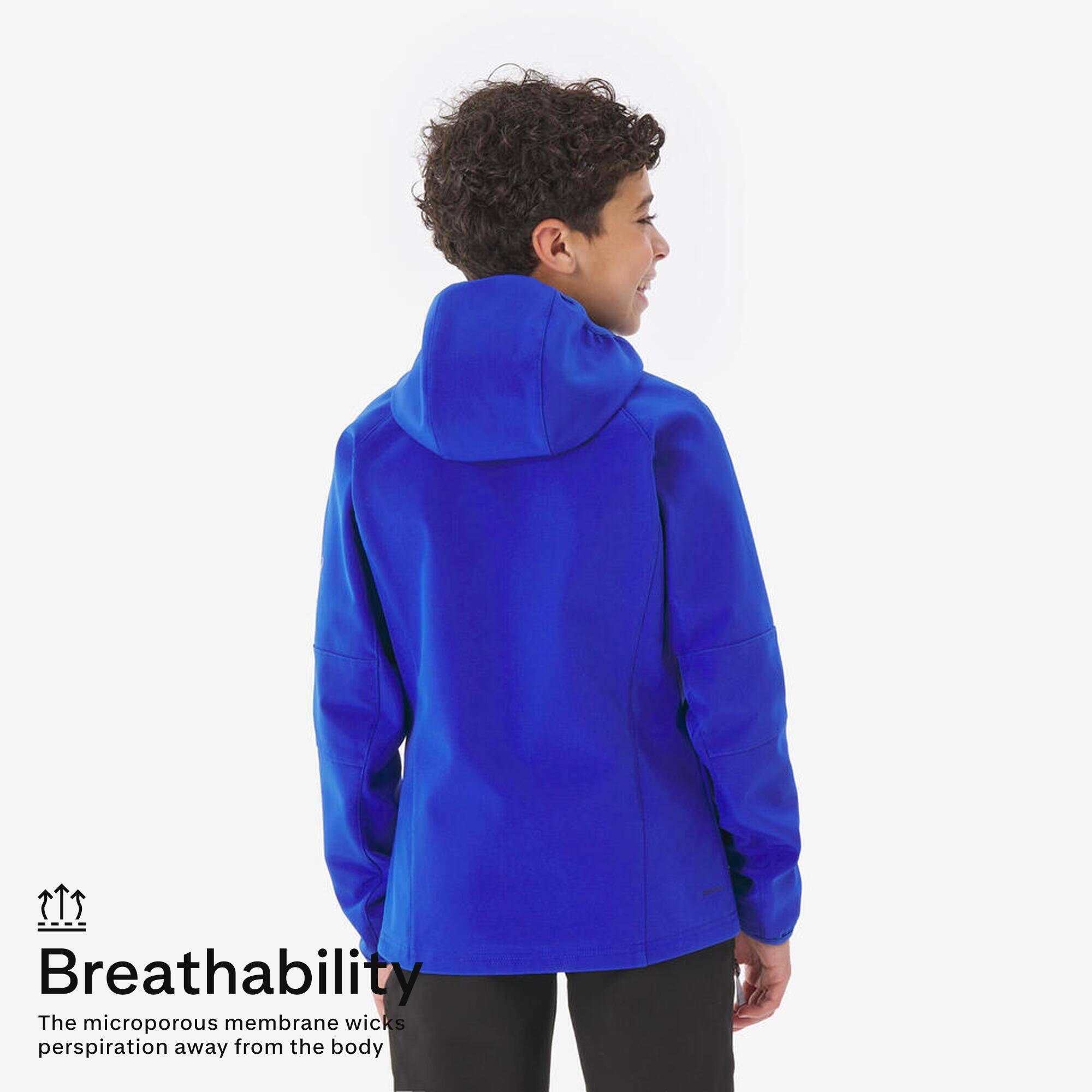 MH900 kids’ softshell hiking jacket - 7–15 years - Blue -  5