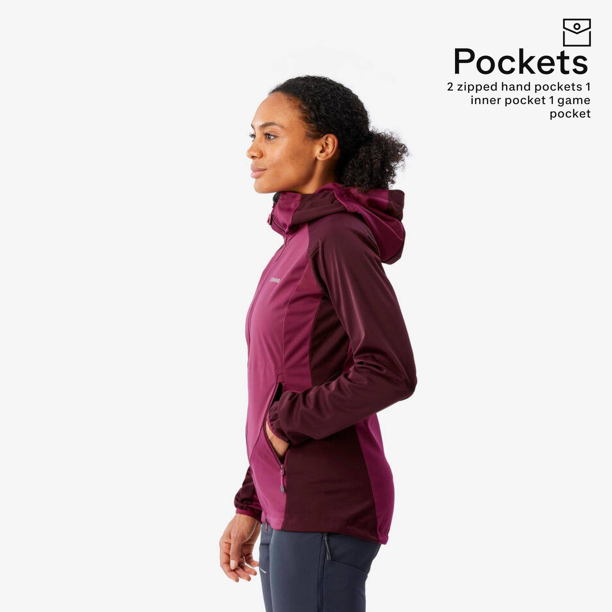 Women's Mountaineering Softshell Jacket - Beetroot Red -  3