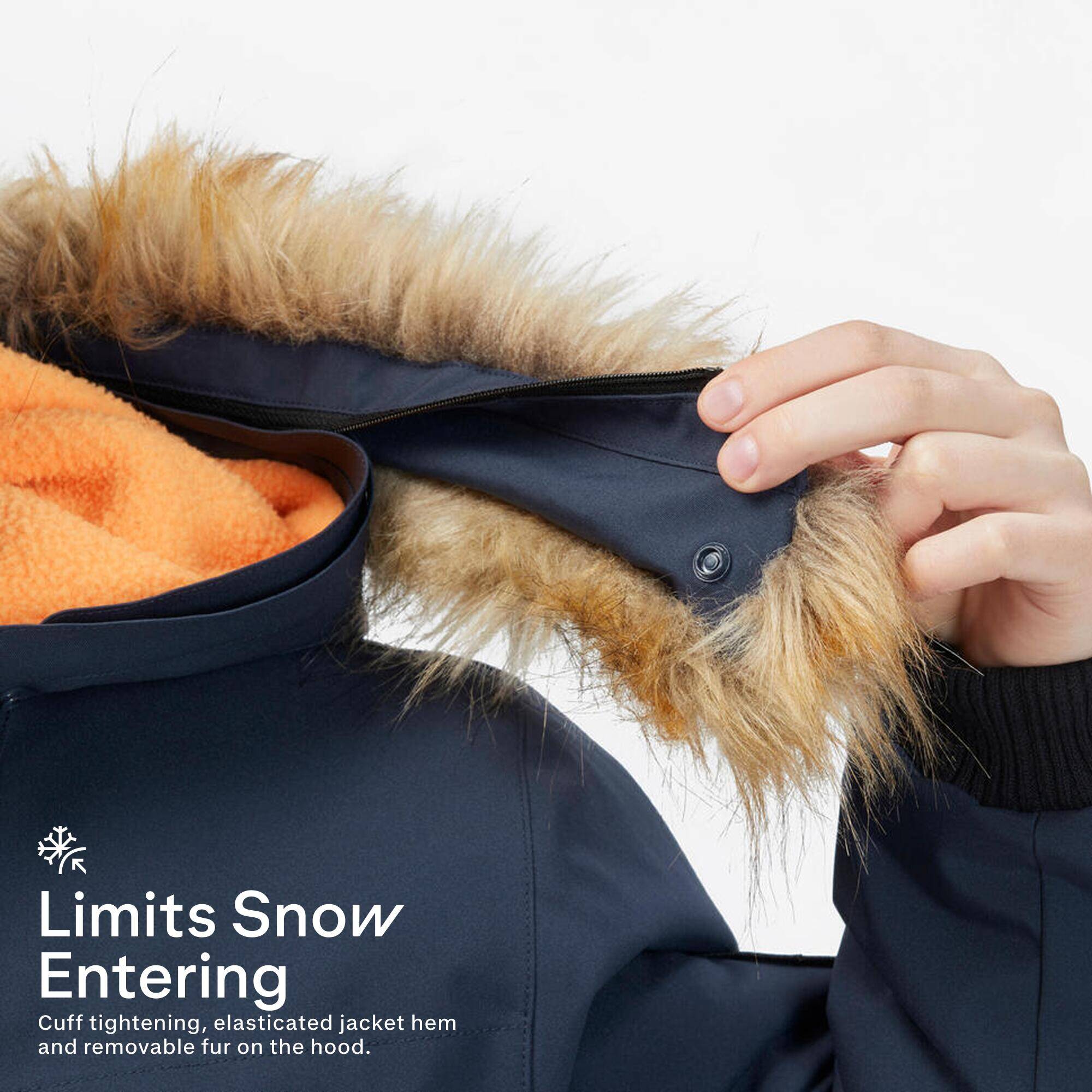 Kids’ warm and waterproof jacket NH500 - 7-15 years - Blue -  5