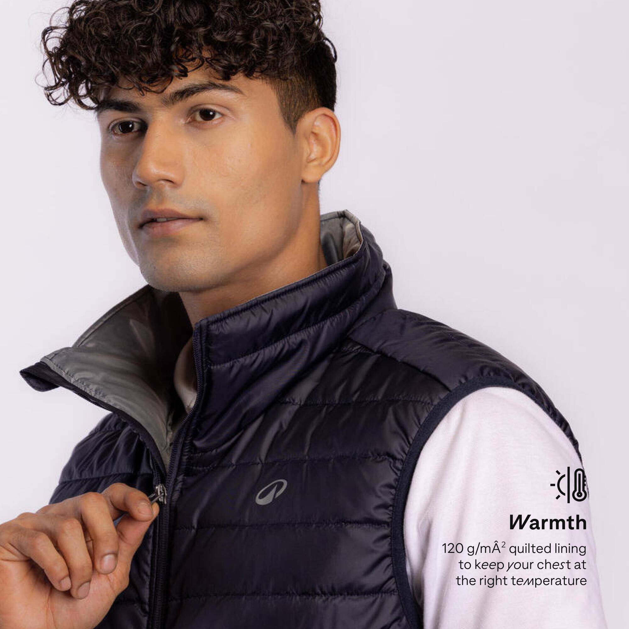 Men Horse Riding Sleeveless Gilet 100 - Navy -  4