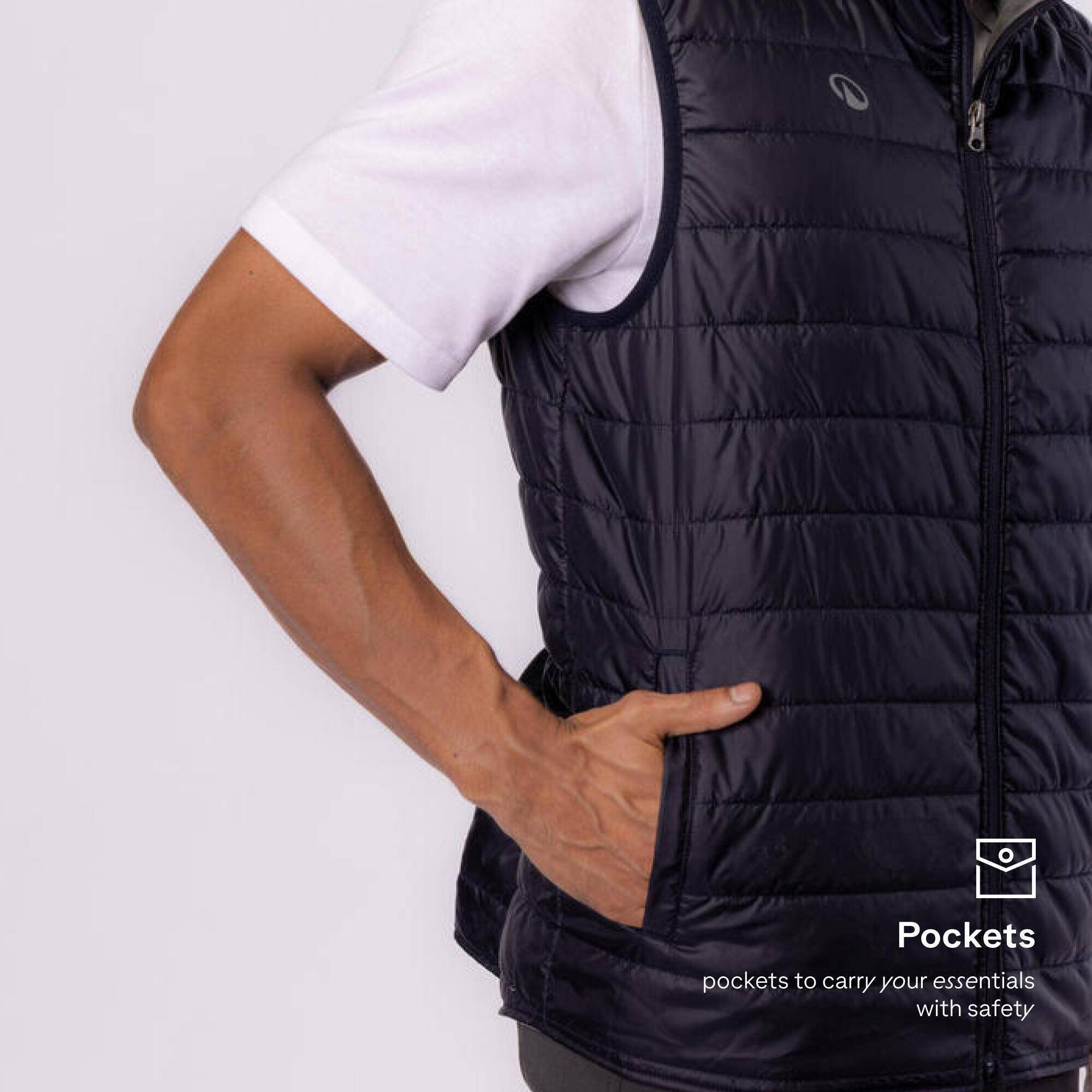 Men Horse Riding Sleeveless Gilet 100 - Navy -  5