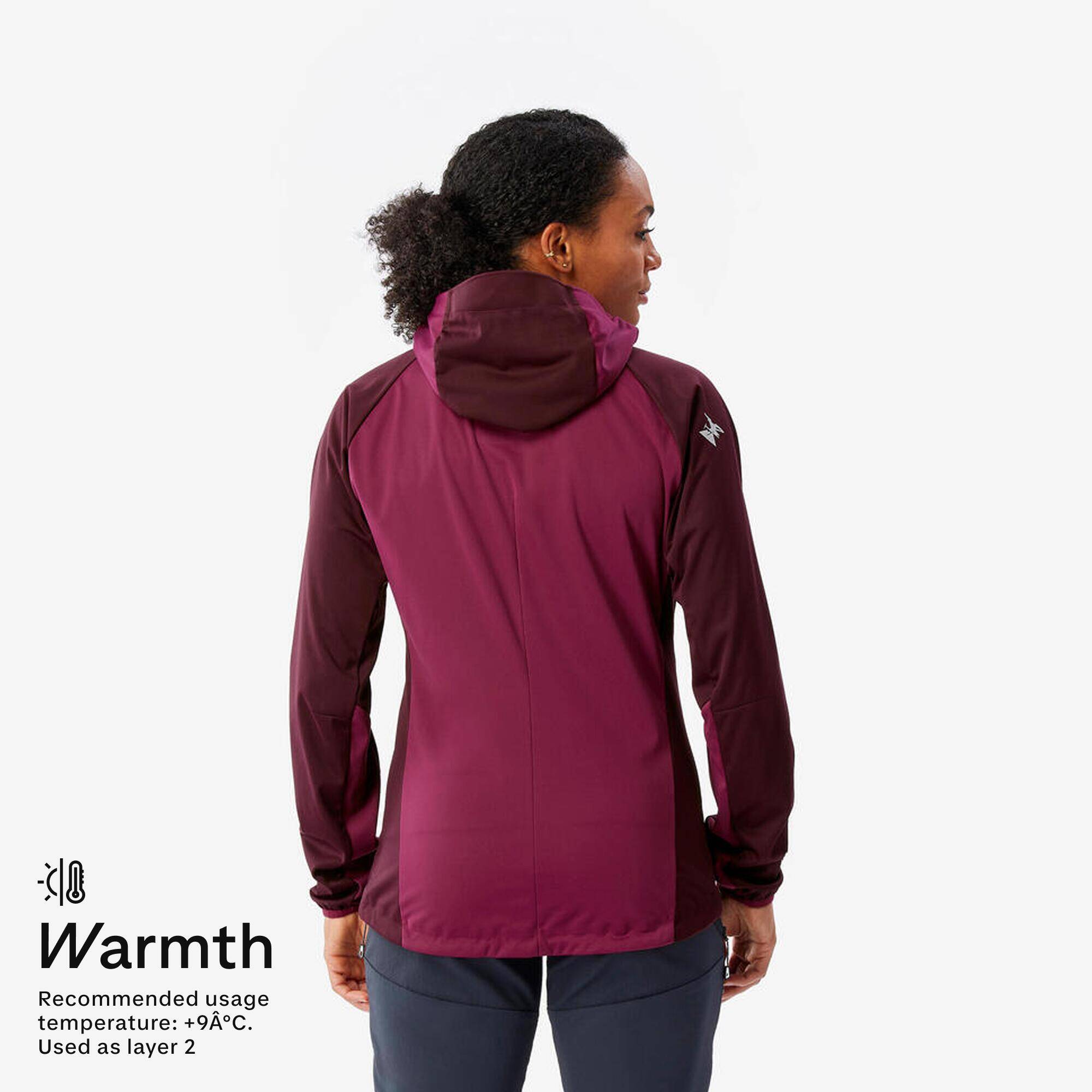 Women's Mountaineering Softshell Jacket - Beetroot Red -  5