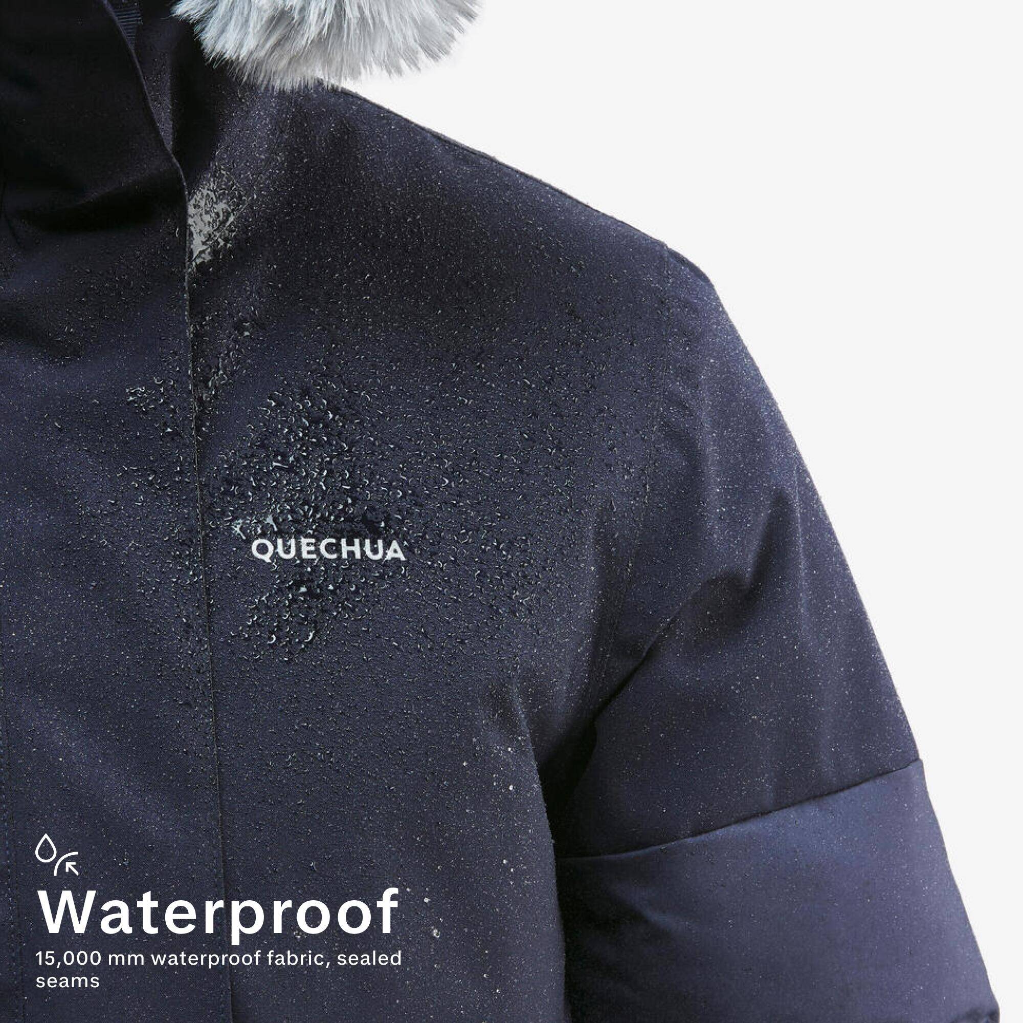 Kids’ warm padded hiking jacket, 7-15 years, NH500 - Navy blue -  4